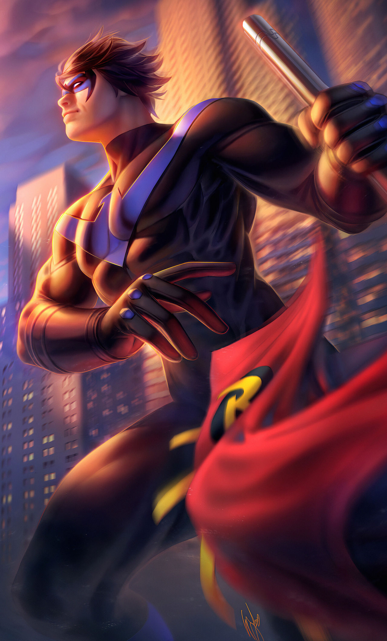 Wallpaper #smeq_5IBSpphPi3-zaNu5 1280x2120 Nightwing Face Up iPhone 6 HD 4K Wallpapersimages