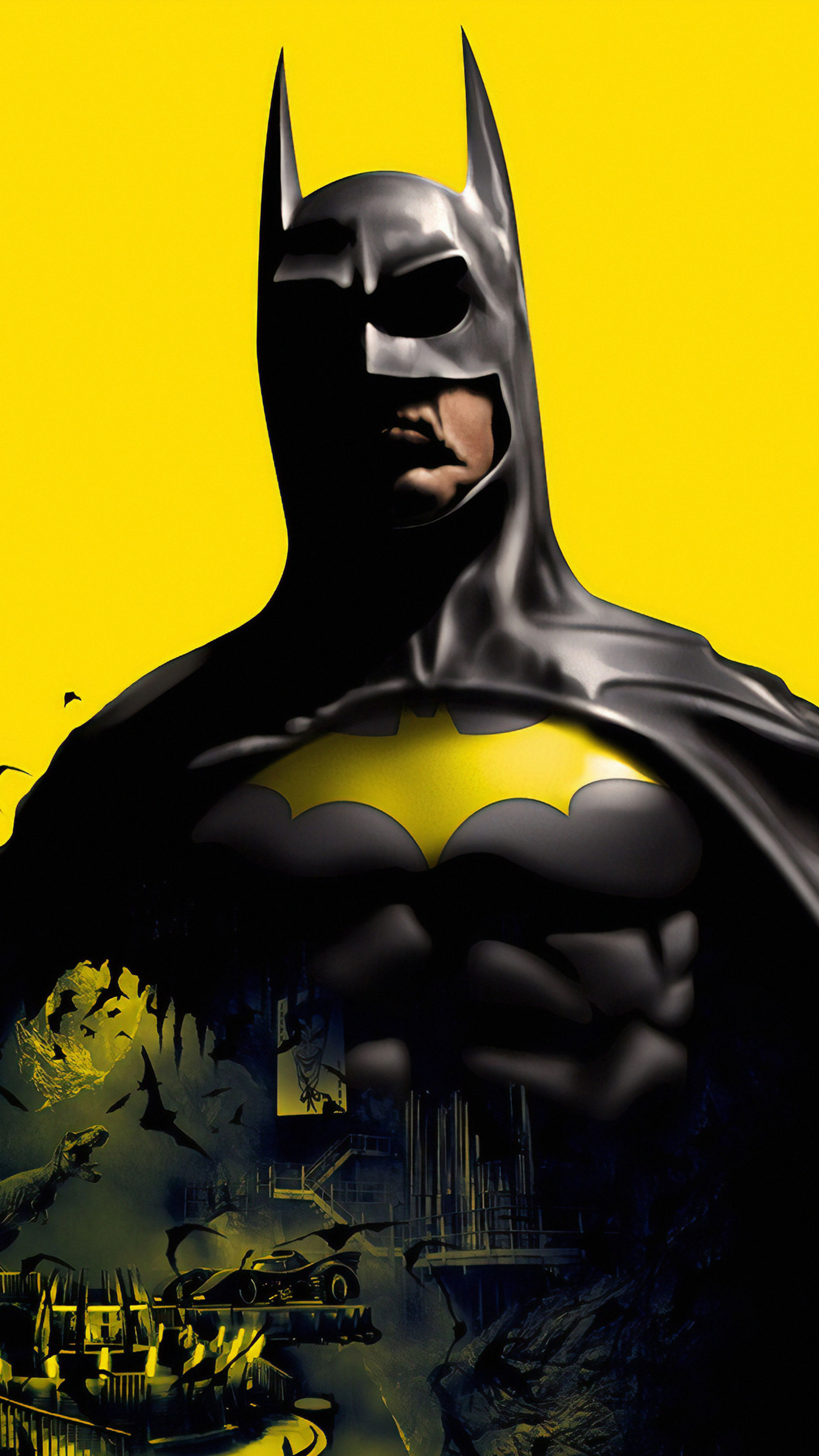 Wallpaper #twBt644BSdW8dNouaxG-1 2160x3840 Batman Yellow Background Sony Xperia Xxzz5 Premium HD 4K