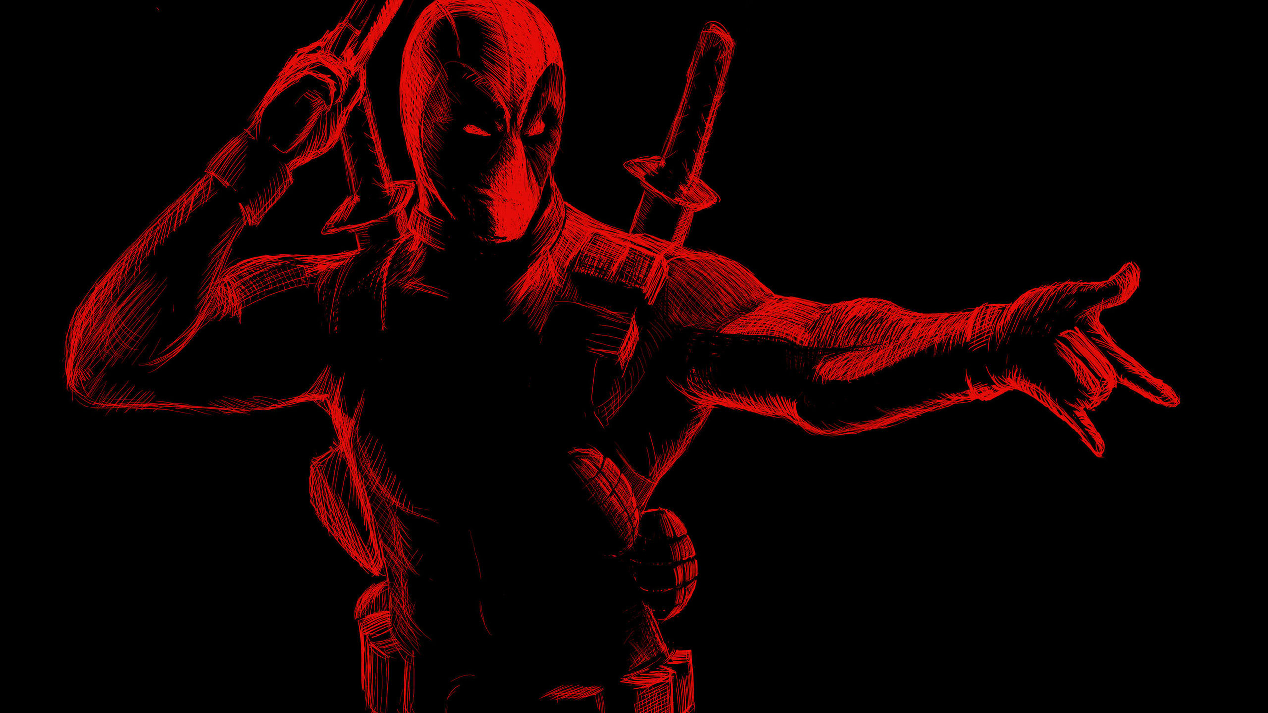Wallpaper #pmjDFpMBSpphPi3-rQx9282 2560x1440 Deadpool Red Art 1440p Resolution HD 4K Wallpapersimages