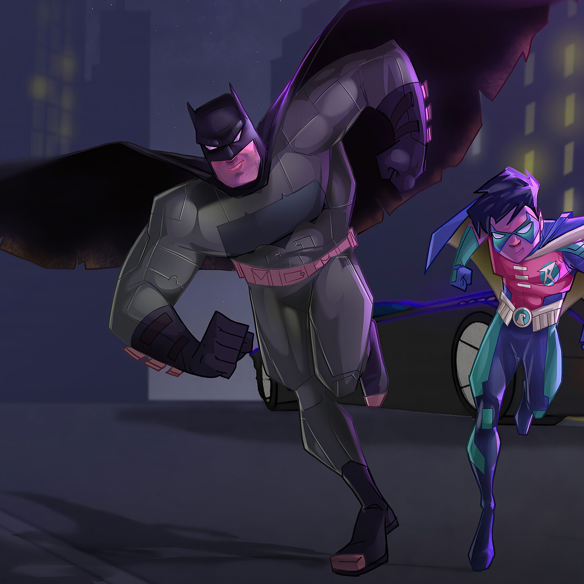 Wallpaper #t8YJM5MBVgN6TXj61XeE0 2048x2048 Batman and Robin Running 4K iPad Air HD 4K Wallpapersimages