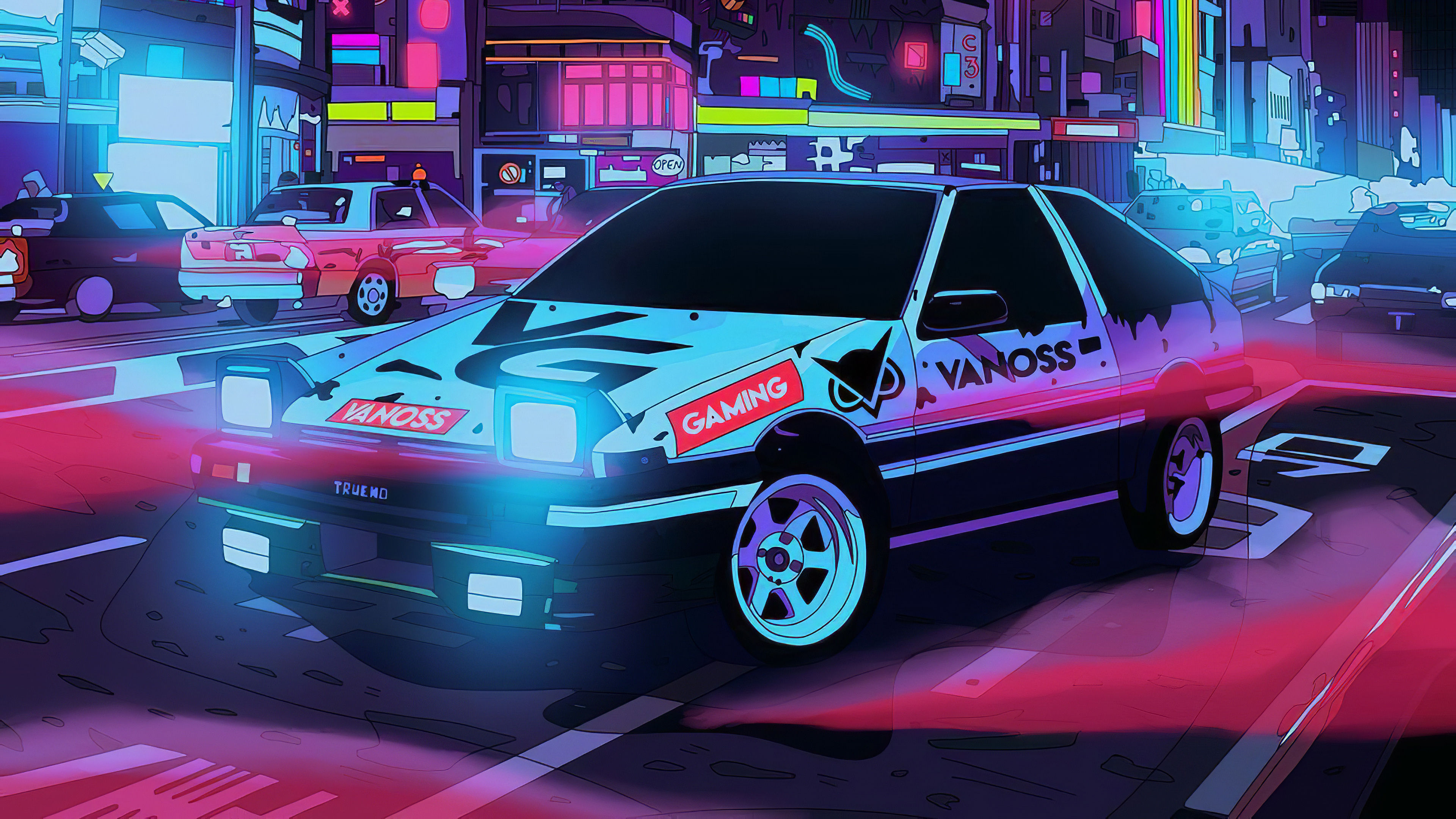 Wallpaper #UwCa644BSdW8dNouQxK242 3840x2160 Cyberpunk Car Neon City Run 4K 4k HD 4K Wallpapers Images