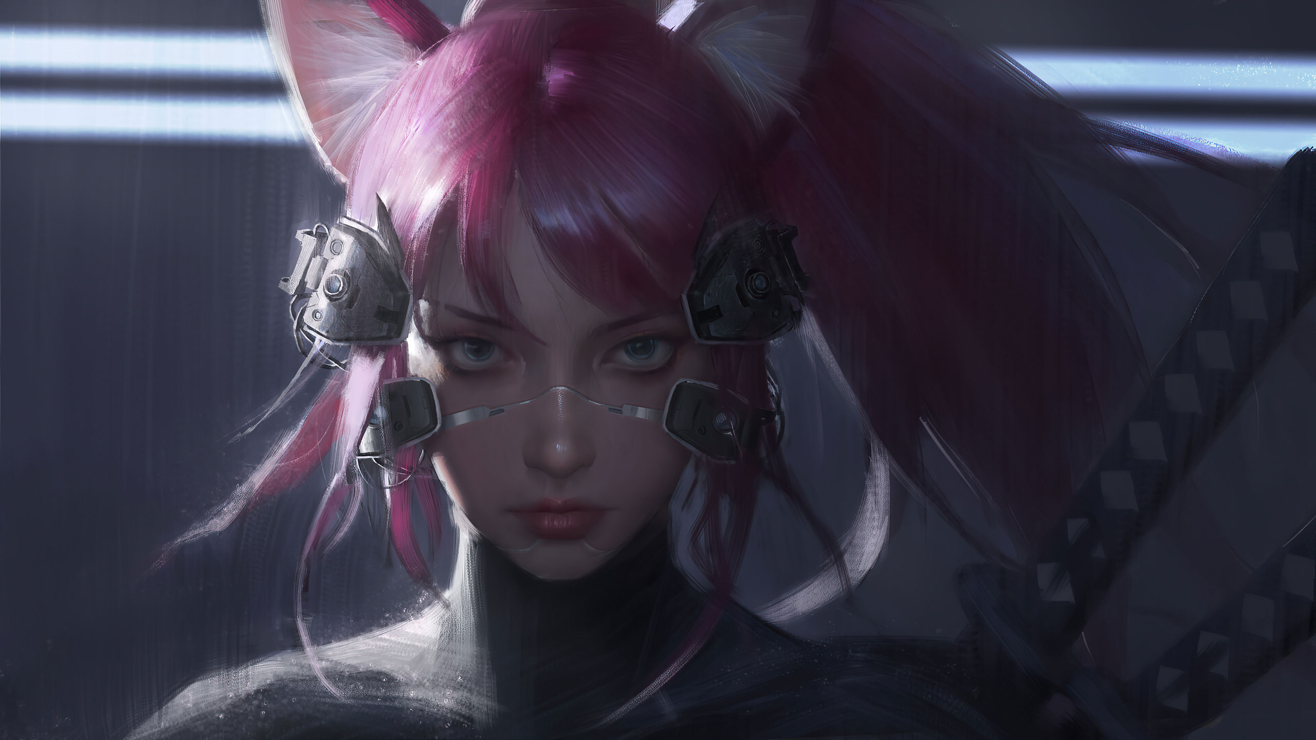 Wallpaper #F6UfMpMB0vj5YdARvNNx58 2560x1440 Cyberpunk Catgirl 4K 1440p Resolution HD 4K Wallpapers