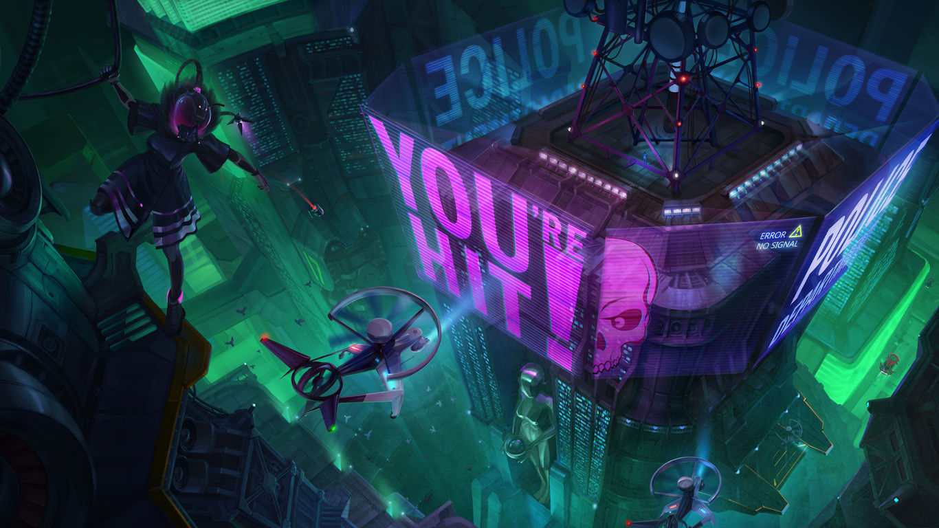 Wallpaper #Y3NIho4BFI5NbQksXR8656 1366x768 Hologram City Cyberpunk 8k 1366x768 Resolution HD 4K