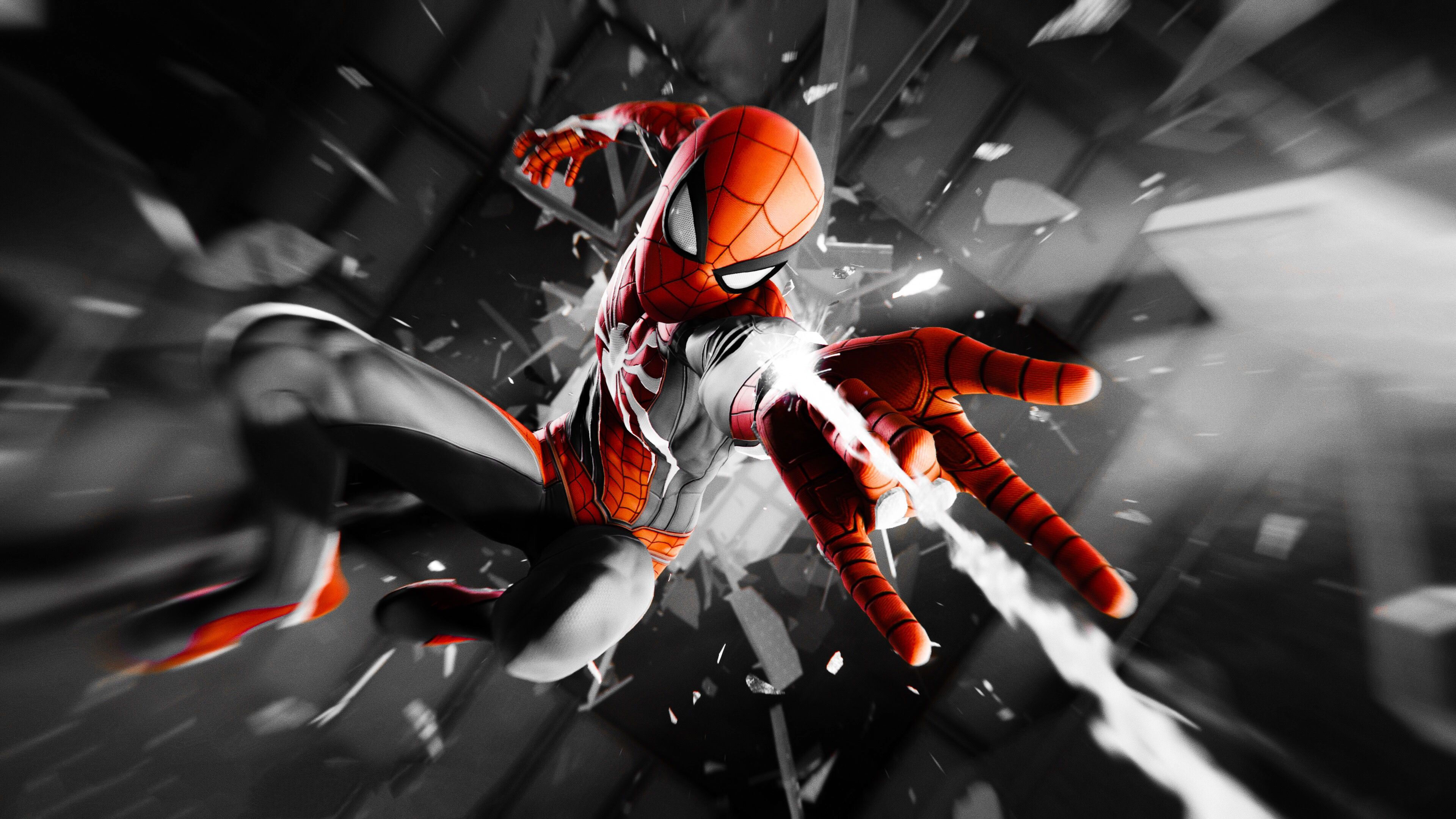 Wallpaper #8ABz4I4BSdW8dNoulQpf34 3840x2160 Spiderman 4K Monochrome 4K HD 4K Wallpapers Images