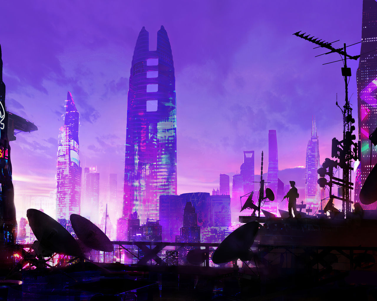 Wallpaper #Imh7F5MBSpphPi3-_A9s147 4K Wallpaper Cyberpunk City Art
