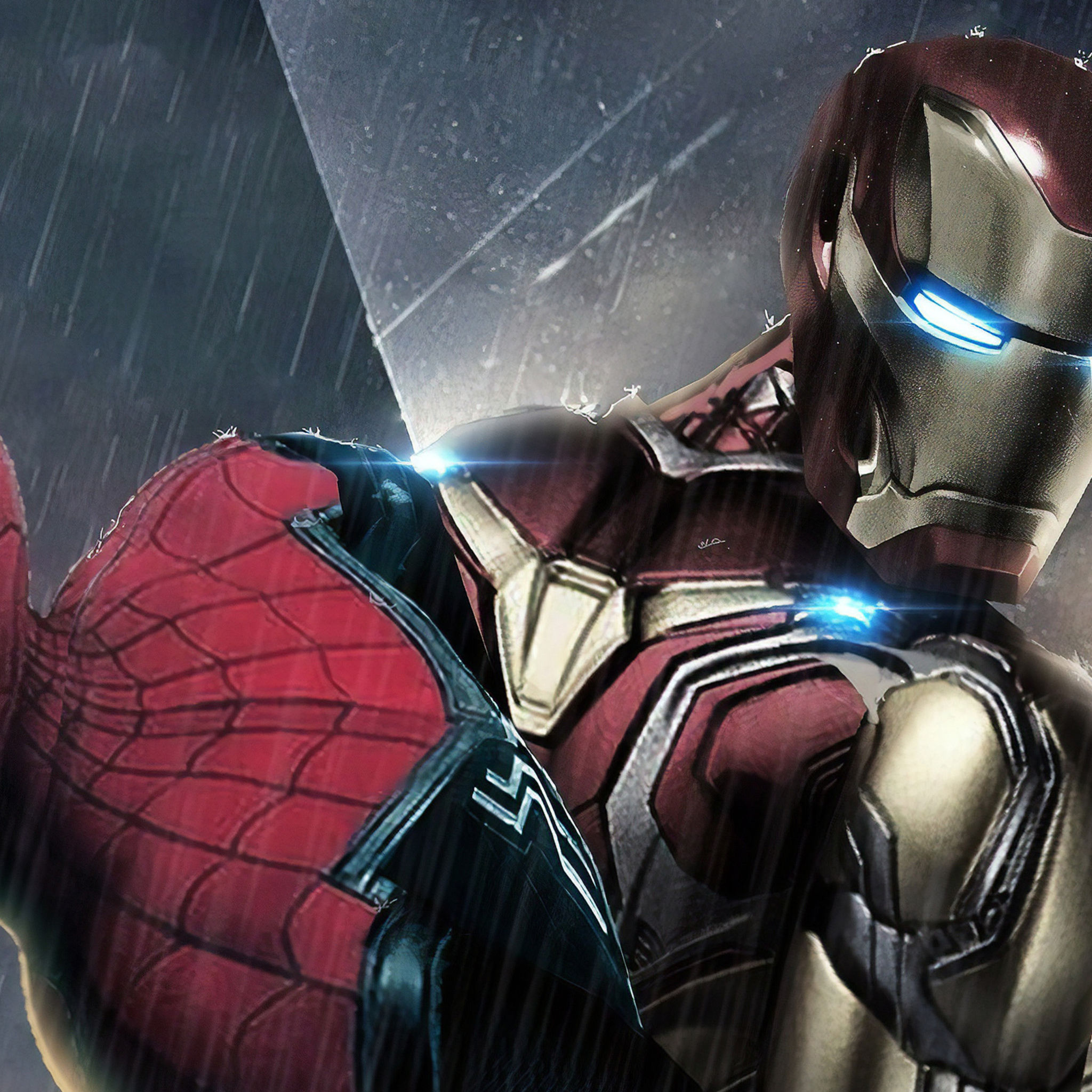 Wallpaper #7bec7 1920x1080 Iron Man Spider Man Come Together Laptop Full HD 1080p HD 4K