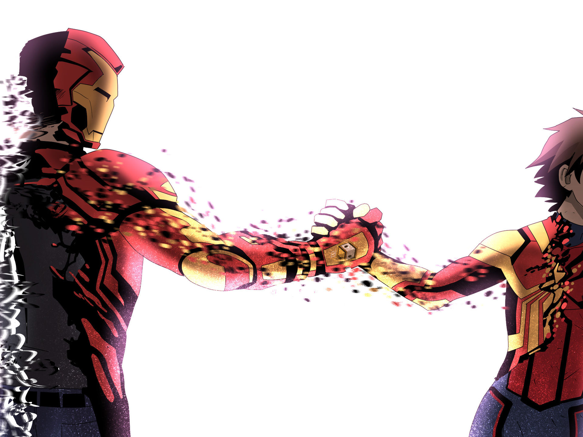 Wallpaper #7bec7 1920x1080 Iron Man Spider Man Come Together Laptop Full HD 1080p HD 4K