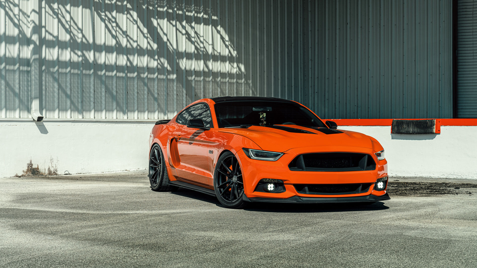 Wallpaper #QnO7go4BFI5NbQksxRlC27 1920x1080 Velgen Wheels Orange Ford Mustang 8k Laptop Full HD 1080p HD
