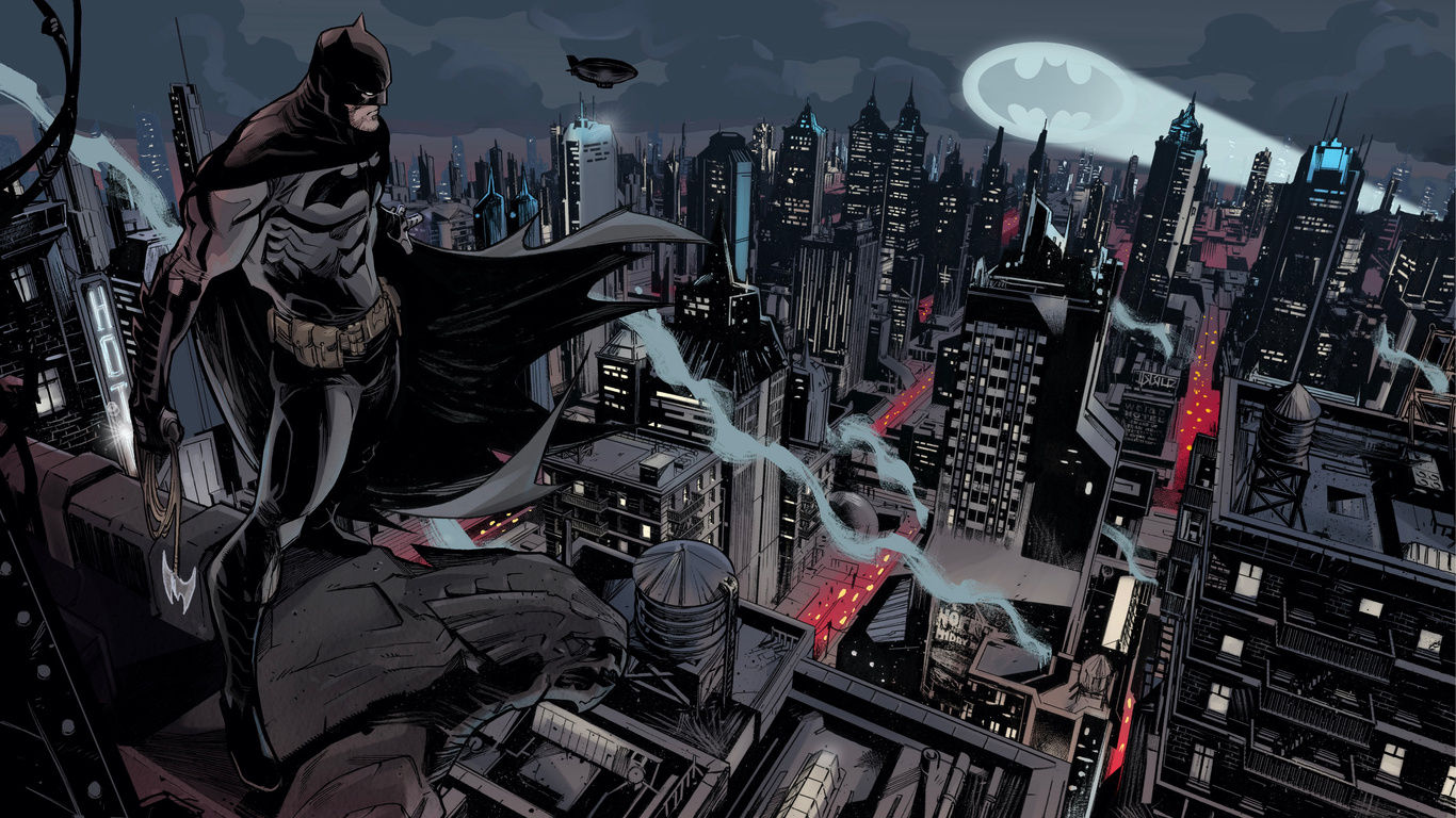 Wallpaper #dX289I4Bnwiau_P6OBAX10 1366x768 Batman Gotham City DC Comics 4K Laptop HD Hd 4K Wallpapers