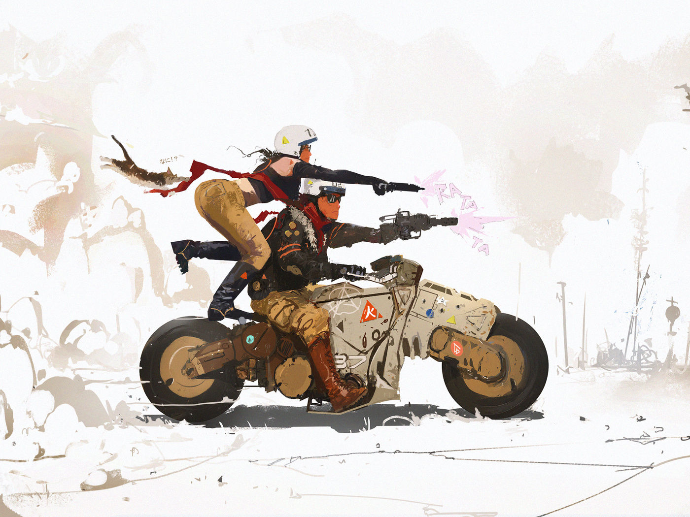 Wallpaper #WkD9LpMBJhL2WPbal7s-3 1400x1050 Cyberpunk Science Fiction Biker Art Wallpaper1400x1050