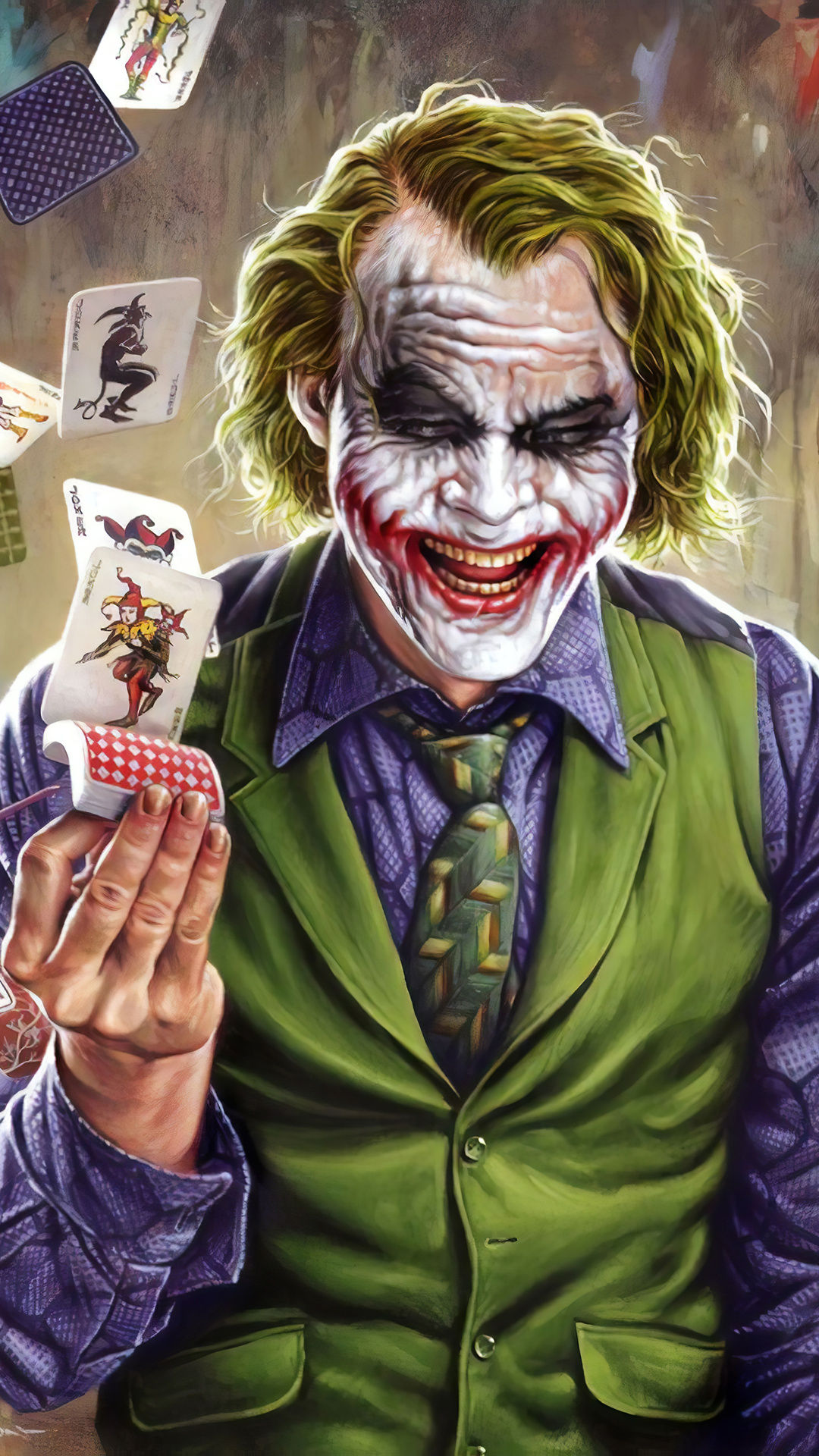 Wallpaper #a150b Joker Art Joker Card Playing Cards Art Original Man Cave Art Etsy