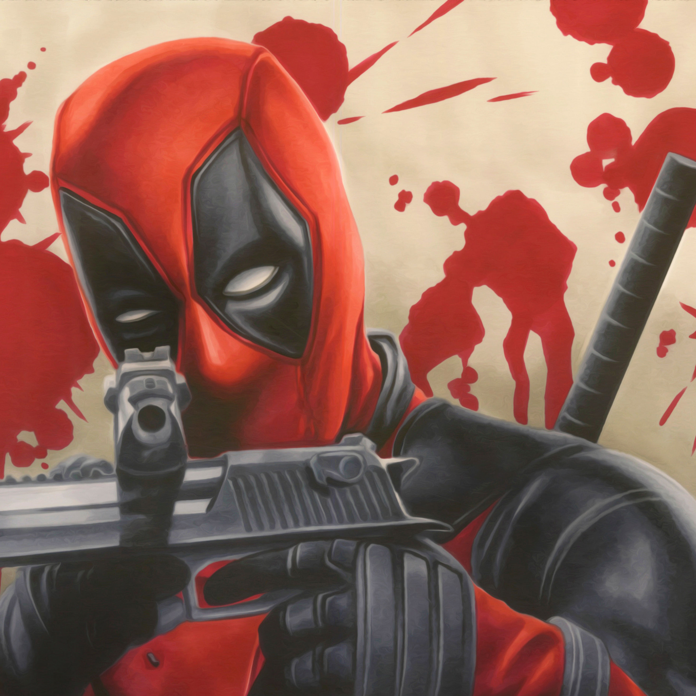Wallpaper #M7gdTJIBJvJKYCmEwdEf13 2932x2932 Deadpool with Guns 4K iPad Pro Retina Display HD 4K