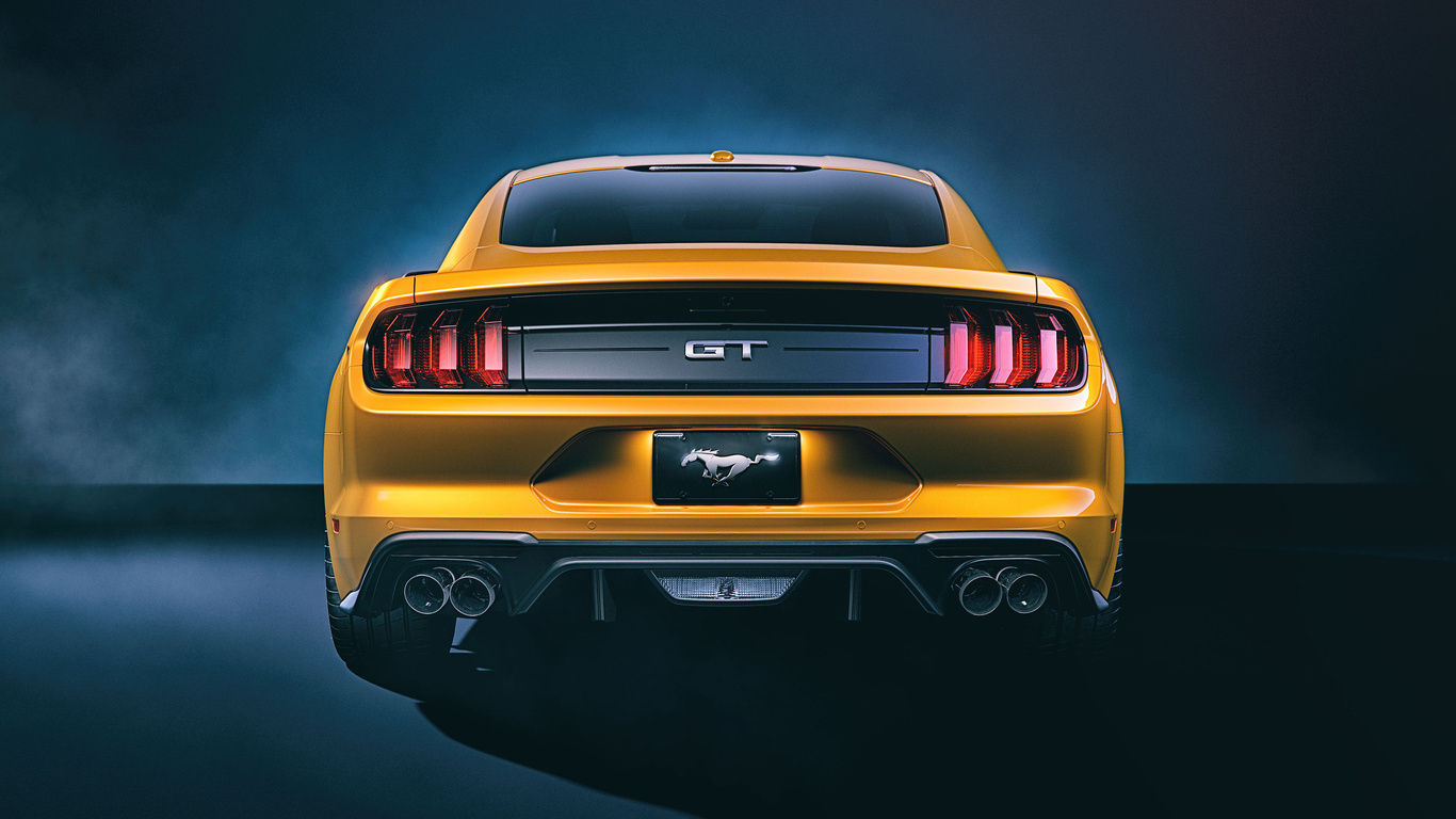 Wallpaper #PHOxgo4BFI5NbQkshBnJ44 1366x768 Ford Mustang GT Rear 4K 1366x768 Resolution HD 4K Wallpapers