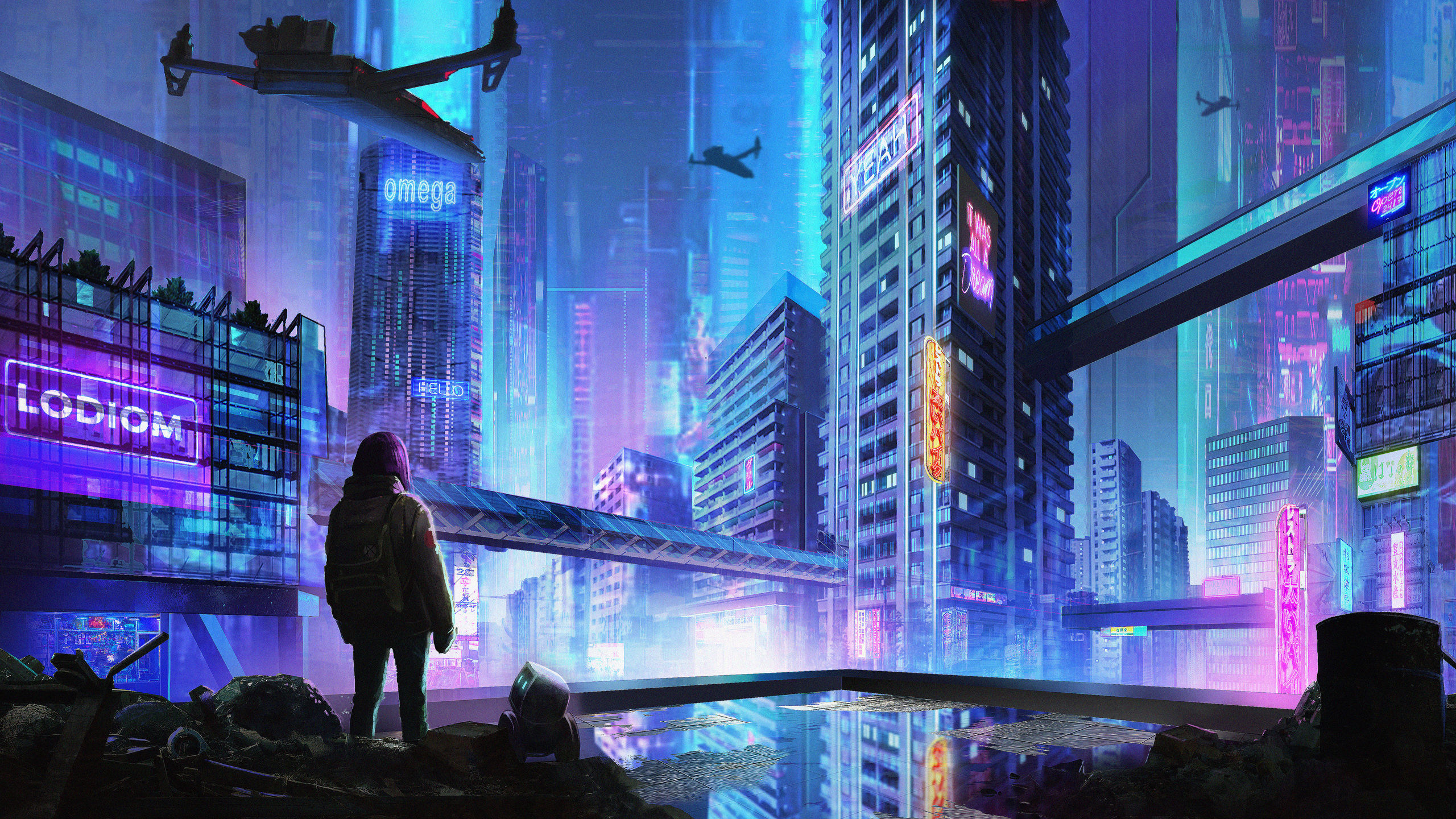 Wallpaper #AXMOgo4BFI5NbQksOhlH3 2560x1440 Scavenger Cityscape Cyberpunk 5K 1440p Resolution HD 4K