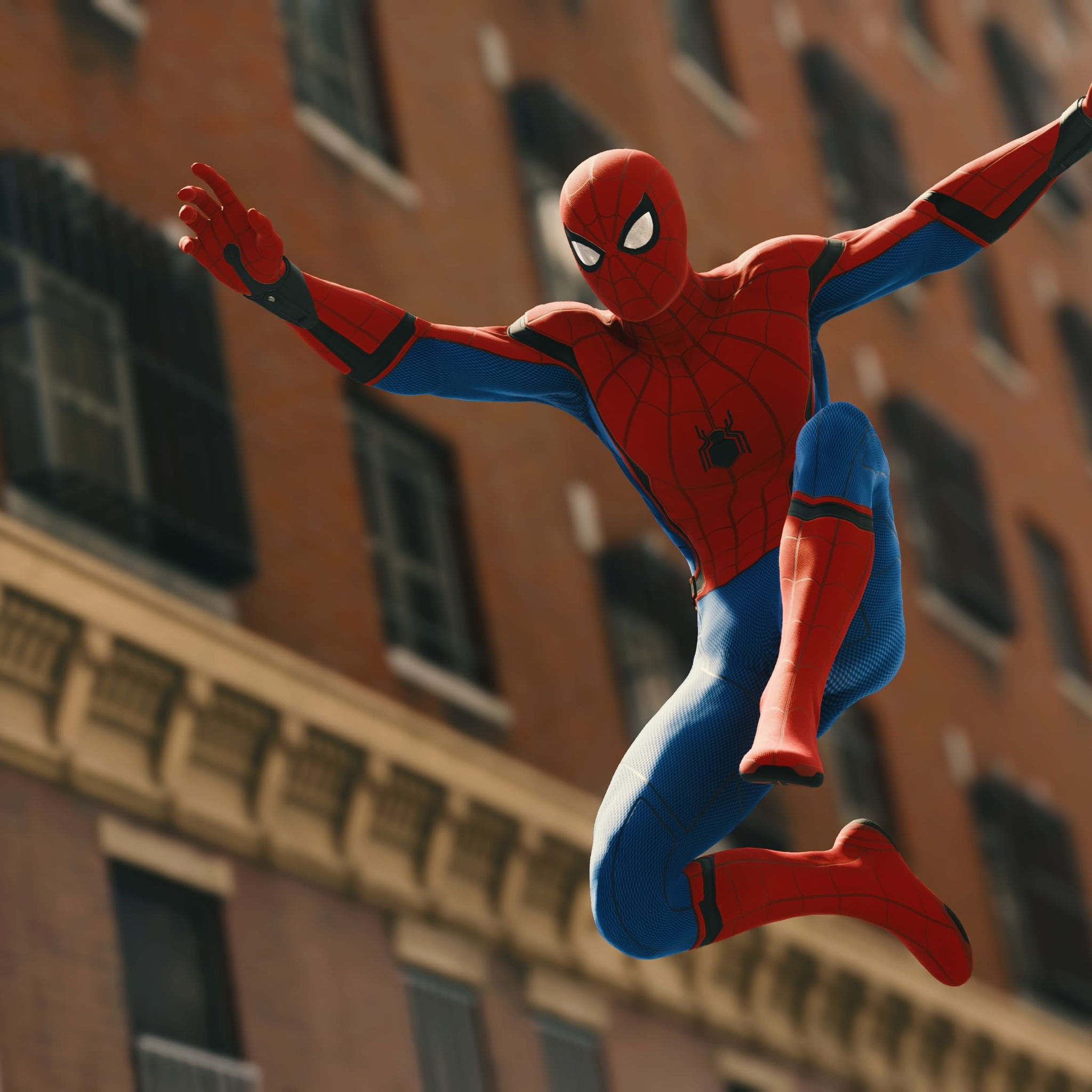 Wallpaper #vQMhY5MBpyOg8YnExNQw49 2048x2048 Spiderman Jumping 4K iPad Air HD 4K Wallpapers Images