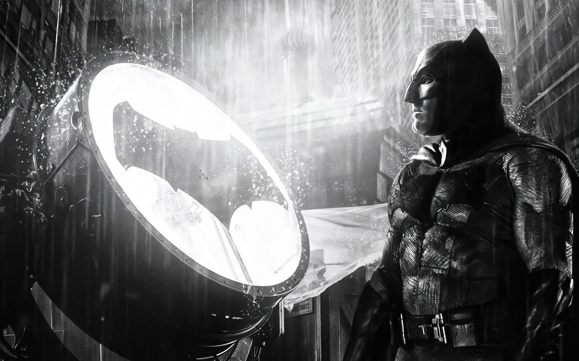 Wallpaper #6xlmII8BtGB6xQ78LH2447 1920x1200 Batman Ben Affleck Alongside Bat Signal 1080p Resolution HD