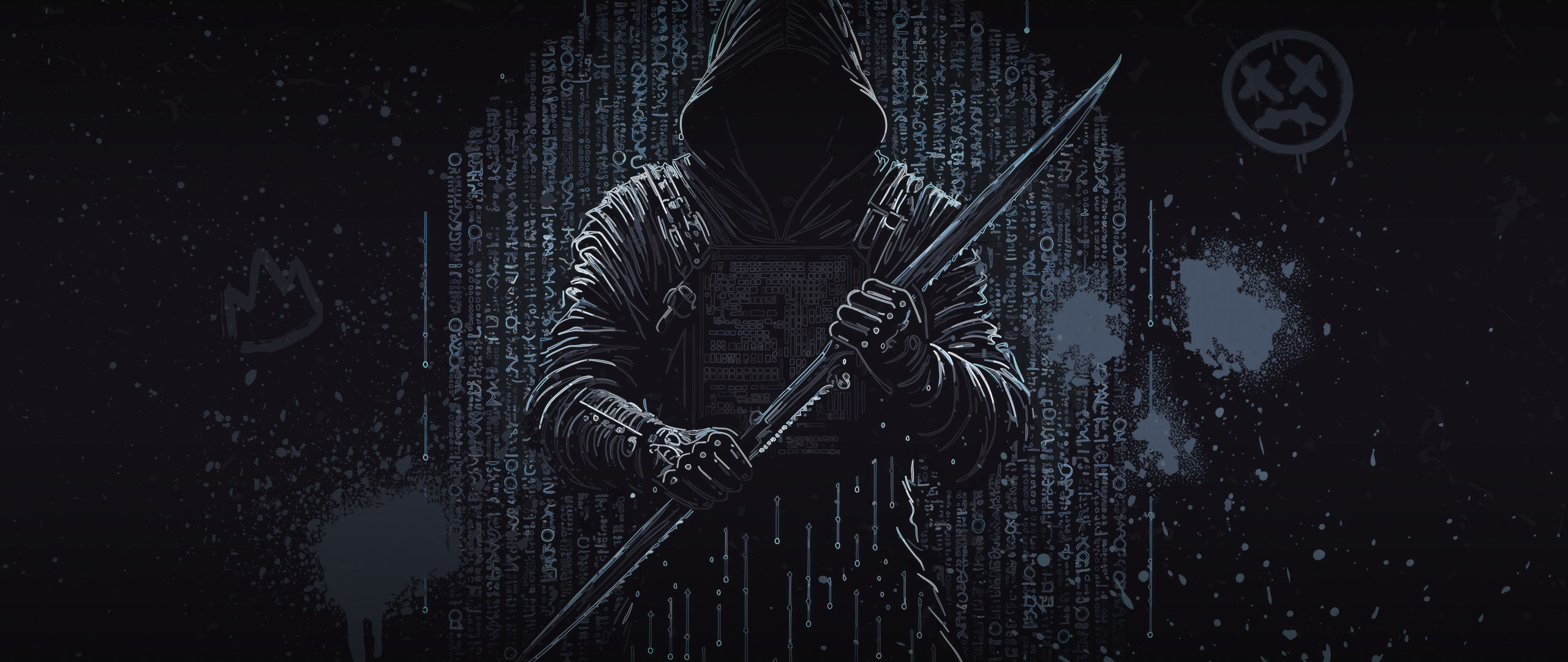 Wallpaper #wzMjM5MBcgDP3FvJiqkC6 2560x1080 Security Break Grim Reaper Hacker Wallpaper2560x1080