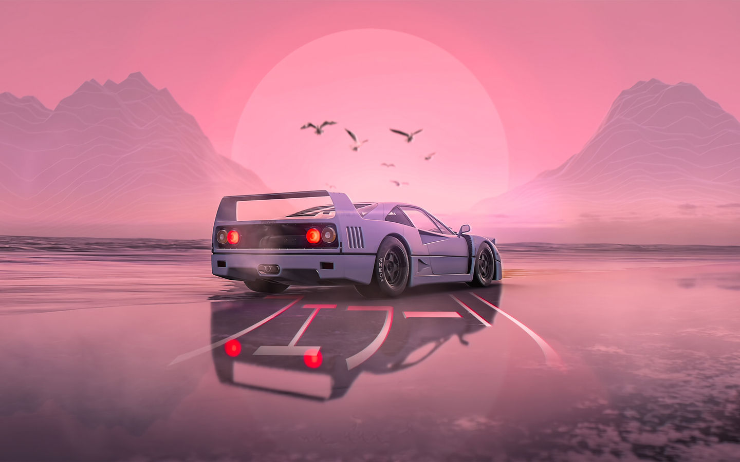 Wallpaper #cHPhg44BFI5NbQksABzP11 1440x900 Retrowave Car 4K 1440x900 Resolution HD 4K Wallpapers Images