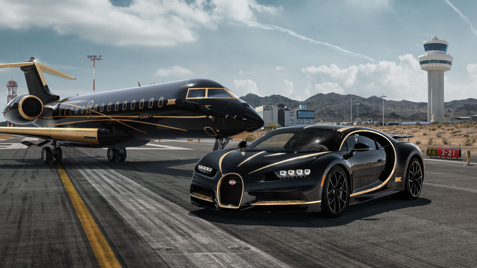 Wallpaper #-31_844Bnwiau_P6vAyQ48 1600x900 Bugatti Chiron and Private Jet Wallpaper1600x900 Resolution