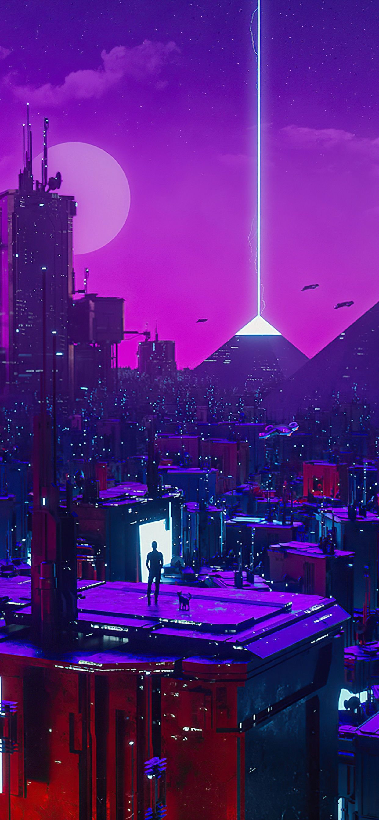 Wallpaper #gxlhBI8BtGB6xQ78mU4p5 1242x2688 Cyber City Neon Lights 5K iPhone Xs Max HD 4K Wallpapers