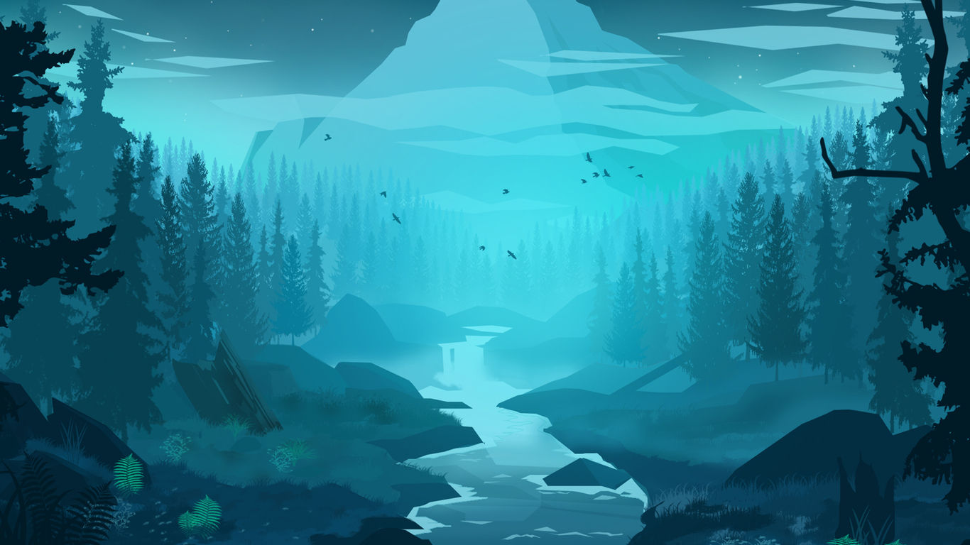 Wallpaper #3ded5 1920x1080 Resolution Mountain Minimalist Night 1080p Laptop Full HD