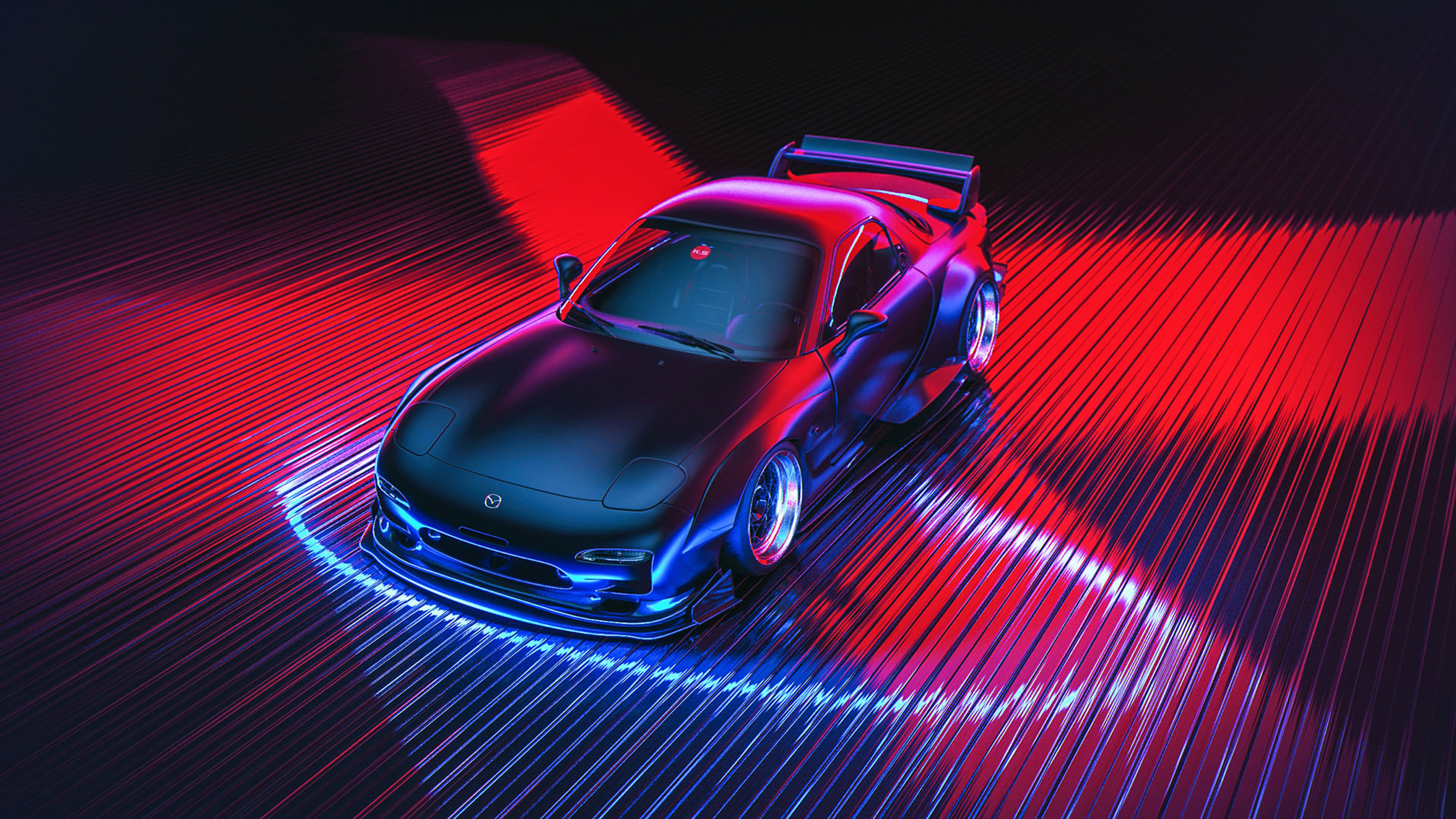 Wallpaper #LBlTJI8BtGB6xQ78qYWJ24 3840x2160 Mazda Rx7 Retro Digital Art 4K HD 4K Wallpapersimages