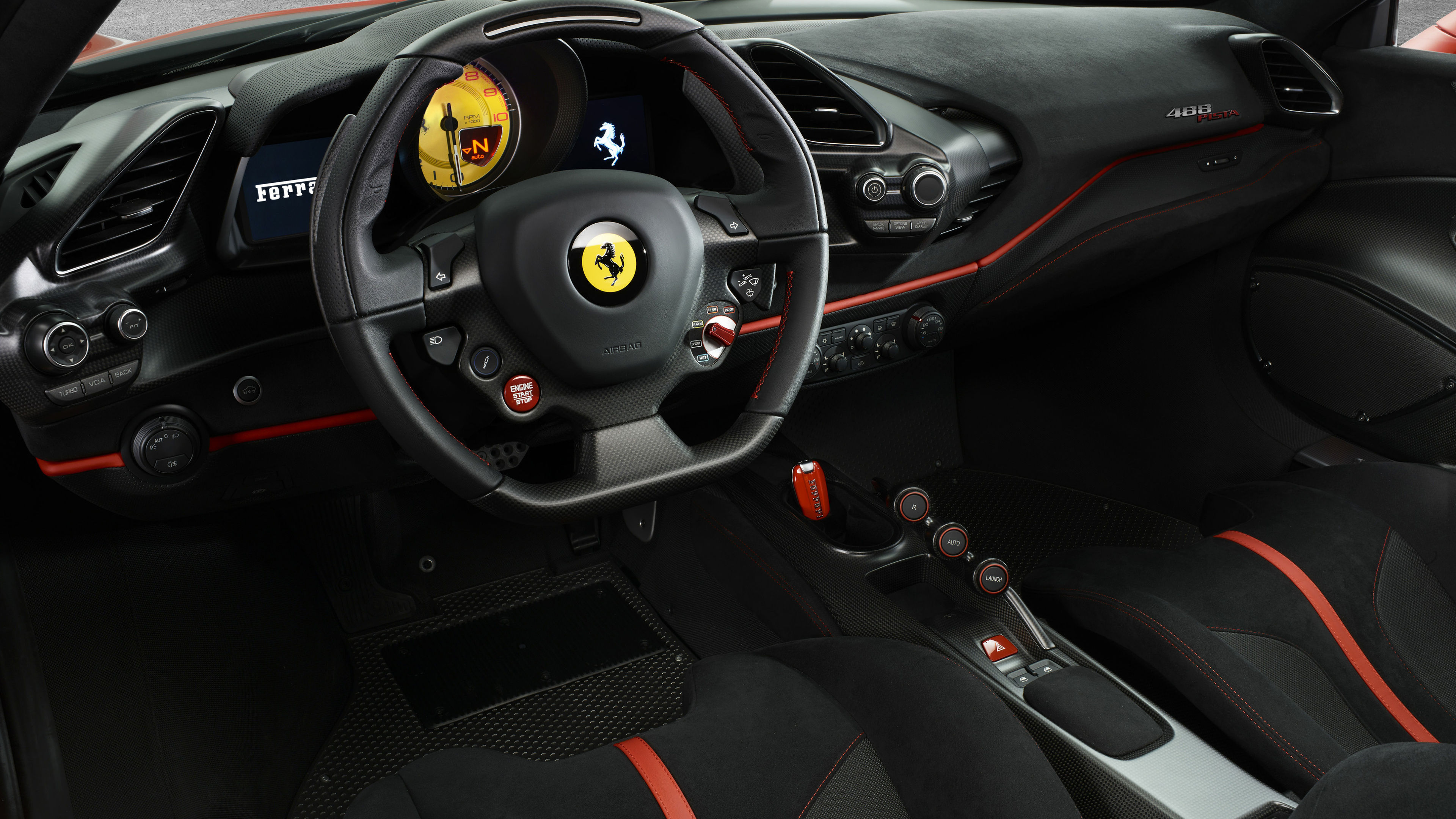 Wallpaper #L33o9I4Bnwiau_P69RGQ9 3840x2160 Ferrari 488 Pista Interior 4K 4k HD 4K Wallpapersimages