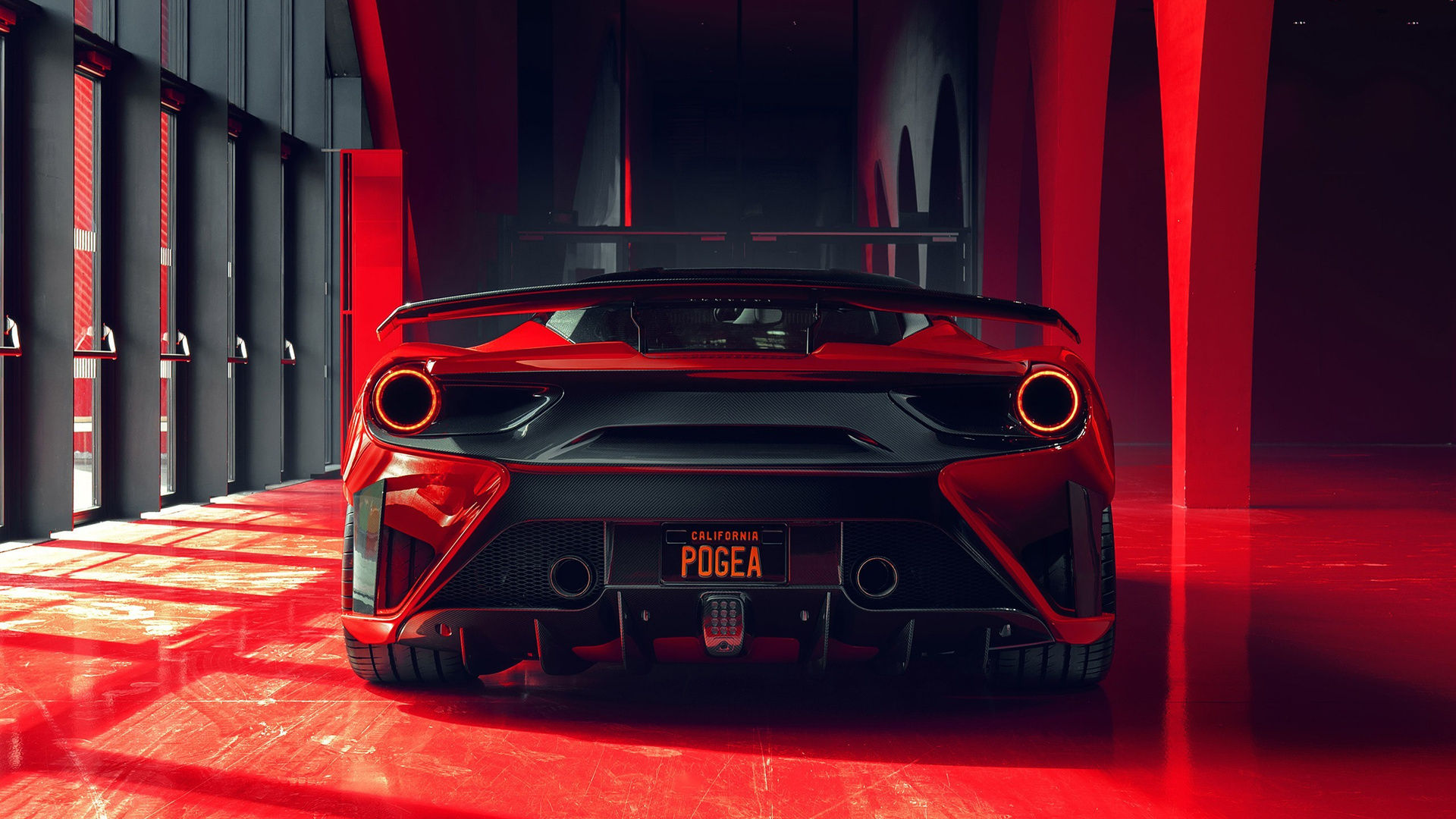 Wallpaper #wEXgko4B7YBJg1BVhZ7x43 1920x1080 Ferrari 488 Gtb Rear View Laptop Full HD 1080p HD 4K