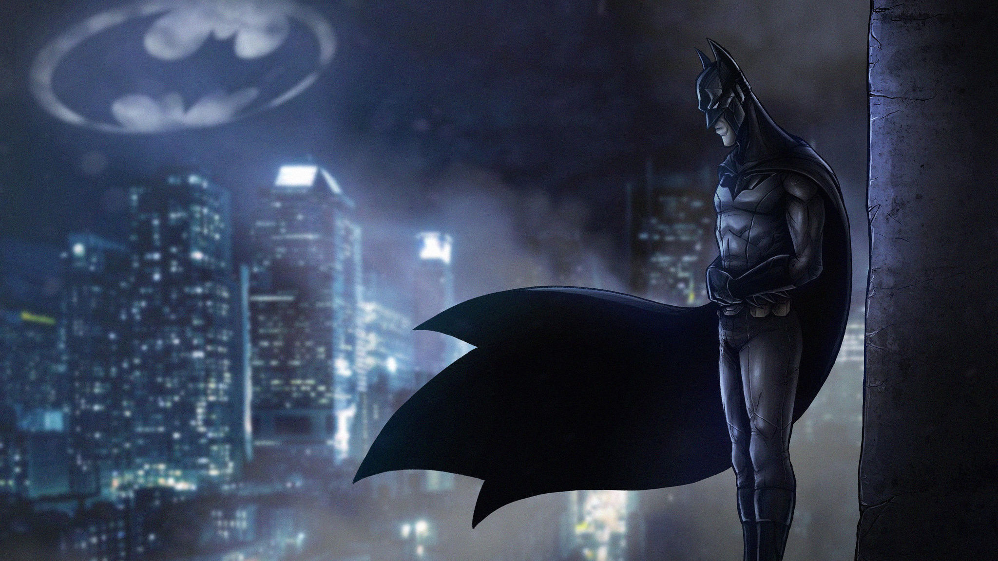 Wallpaper #mhkbHo8BtGB6xQ78zngx6 2048x1152 Batman Light Up Your Night 2048x1152 Resolution HD 4K
