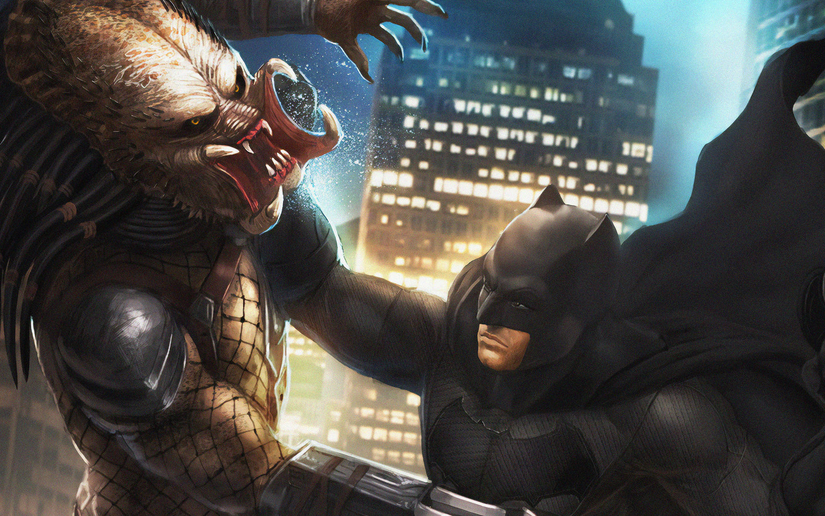 Wallpaper #oRmdLo8BtGB6xQ78s5Xo40 1680x1050 Predator vs Batman 4K Wallpaper1680x1050 Resolution HD 4K