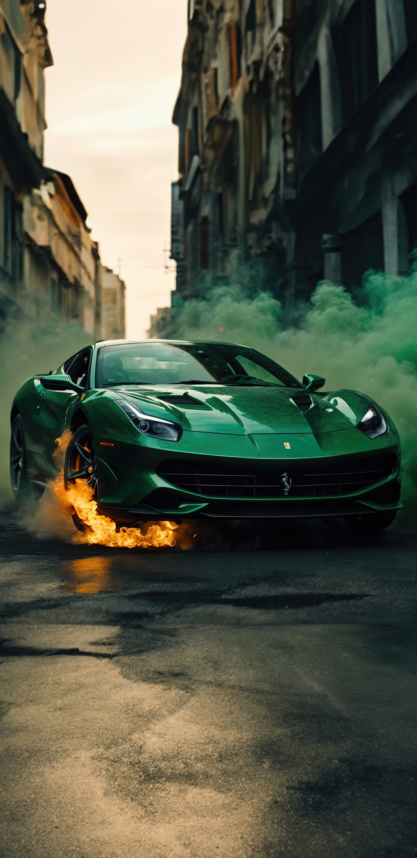 Wallpaper #92dfDZMBSpphPi3-OuTn179 1440x2960 Green Ferrari 488 Pista 4K Samsung Galaxy Note 98 S9s8s8