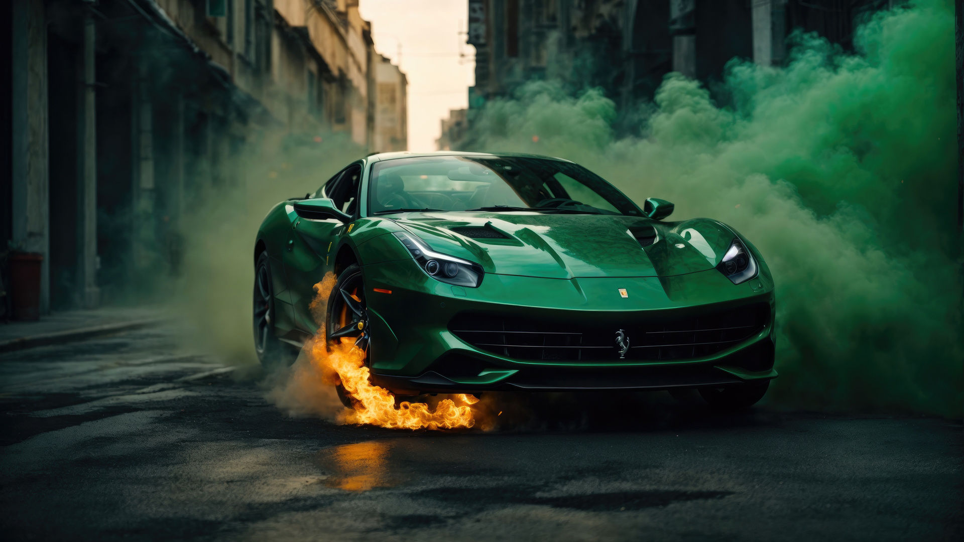 Wallpaper #92dfDZMBSpphPi3-OuTn83 1920x1080 Green Ferrari 488 Pista 4K Laptop Full HD 1080p HD 4K