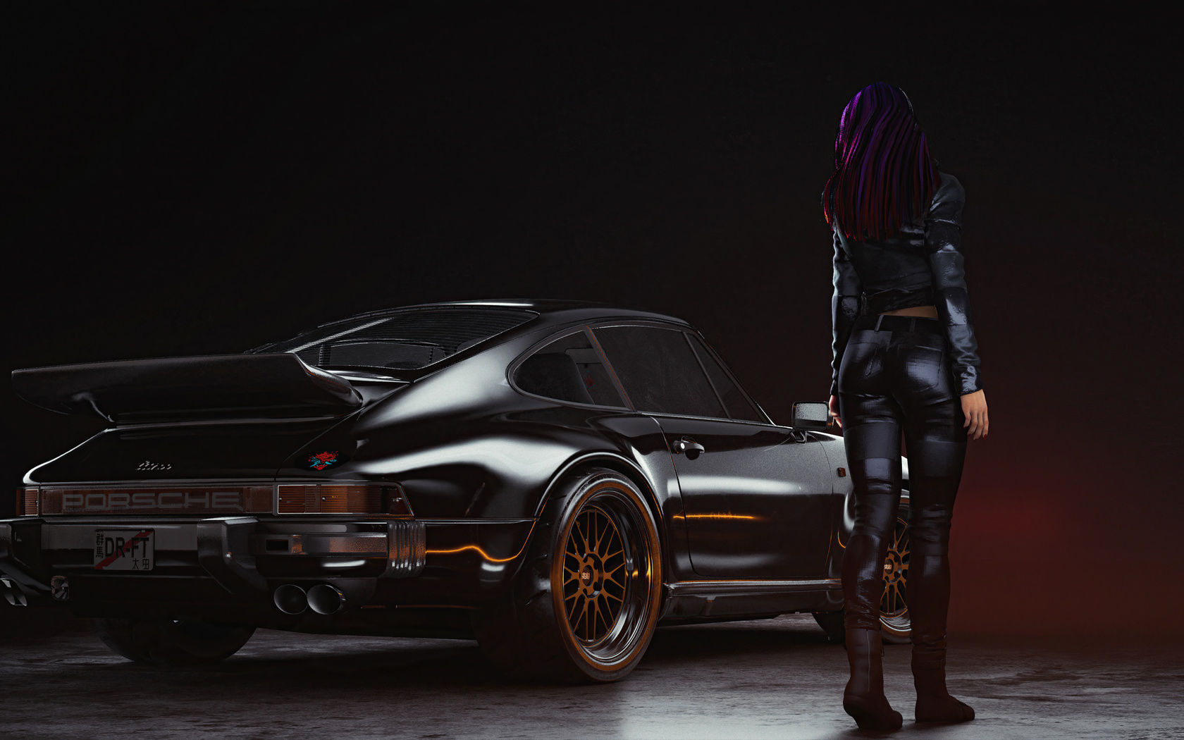Wallpaper #tHOCf44BFI5NbQksBBeN58 1680x1050 Cyberpunk Porsche 930 Widowmaker 5K 1680x1050 Resolution HD