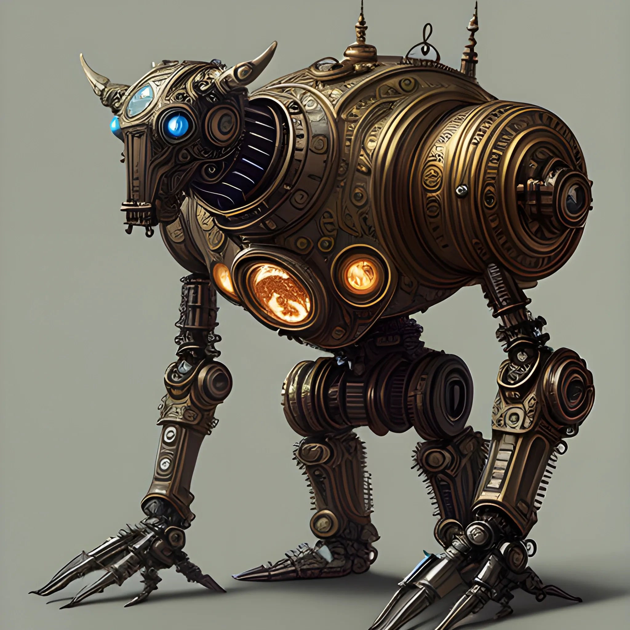 Wallpaper #ss4JJZMB71dOy6JZQBKv107 Fantasy Steampunk Robot Trending on Artstation High Quality