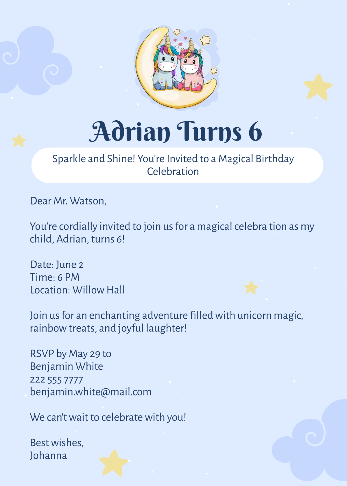 Wallpaper #Op3GZpcBkAG5jTCHzLM387 Free Unicorn Birthday Invitation Template to Edit Online
