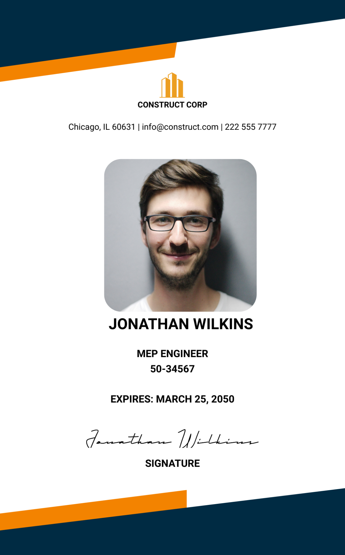 Wallpaper #emeVAZMBSpphPi3-sKvh251 Construction Industry Id Card Template Edit Online Download Example