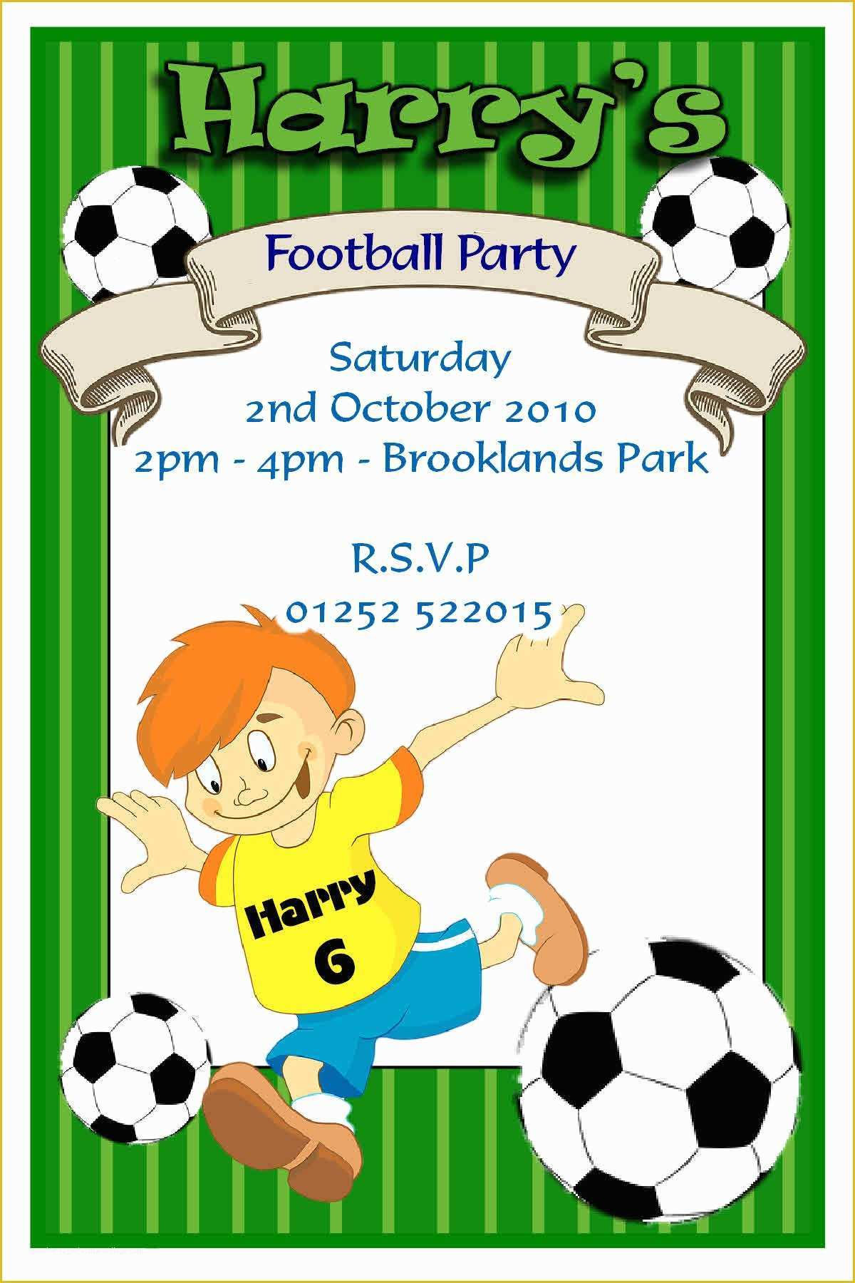 Wallpaper #f6344 Free Printable Football Birthday Invitations Drevio Free and