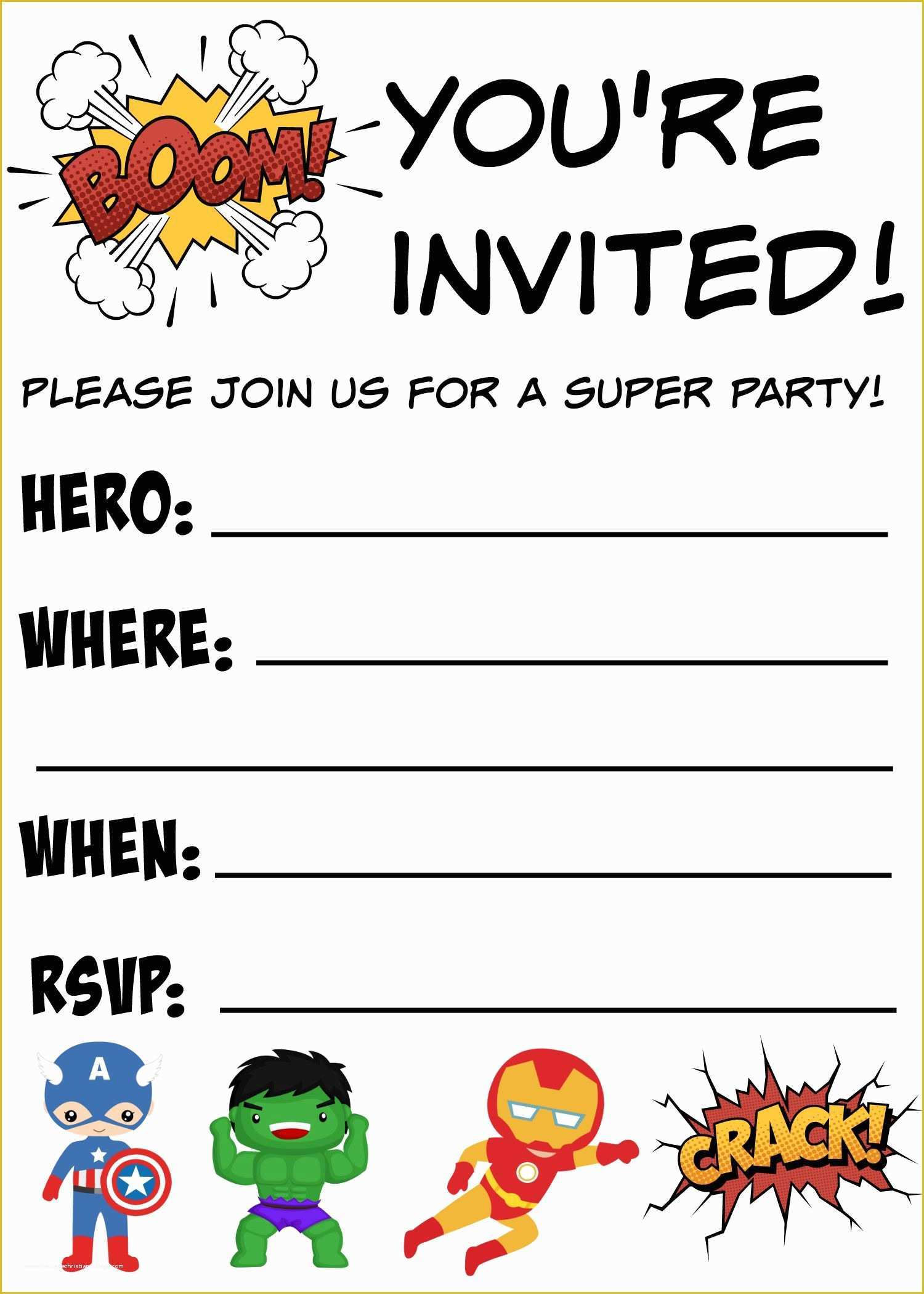 Wallpaper #CTMuM5MBcgDP3FvJ_qrC253 Superhero Invitation Template Free of 12 Free Printable Blank Superhero