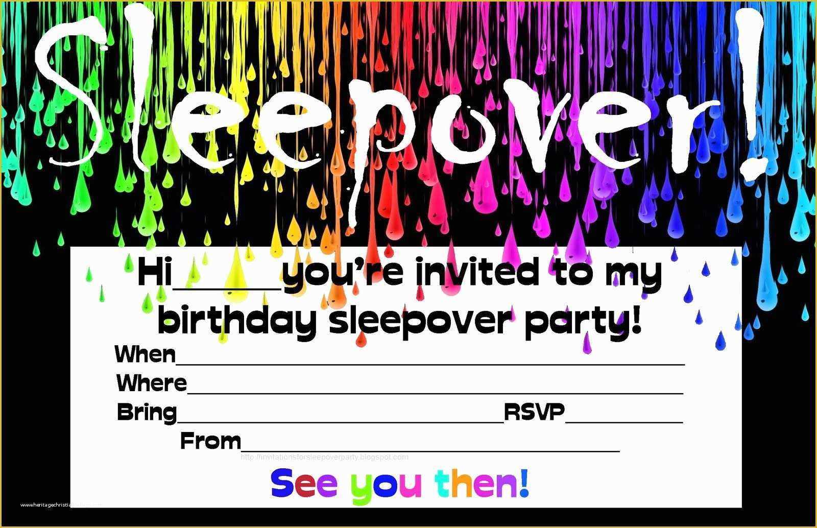 Wallpaper #n2ePB5MBSpphPi3-pMZ7244 13th Birthday Invitation Templates Free of Free Printable Sleepover