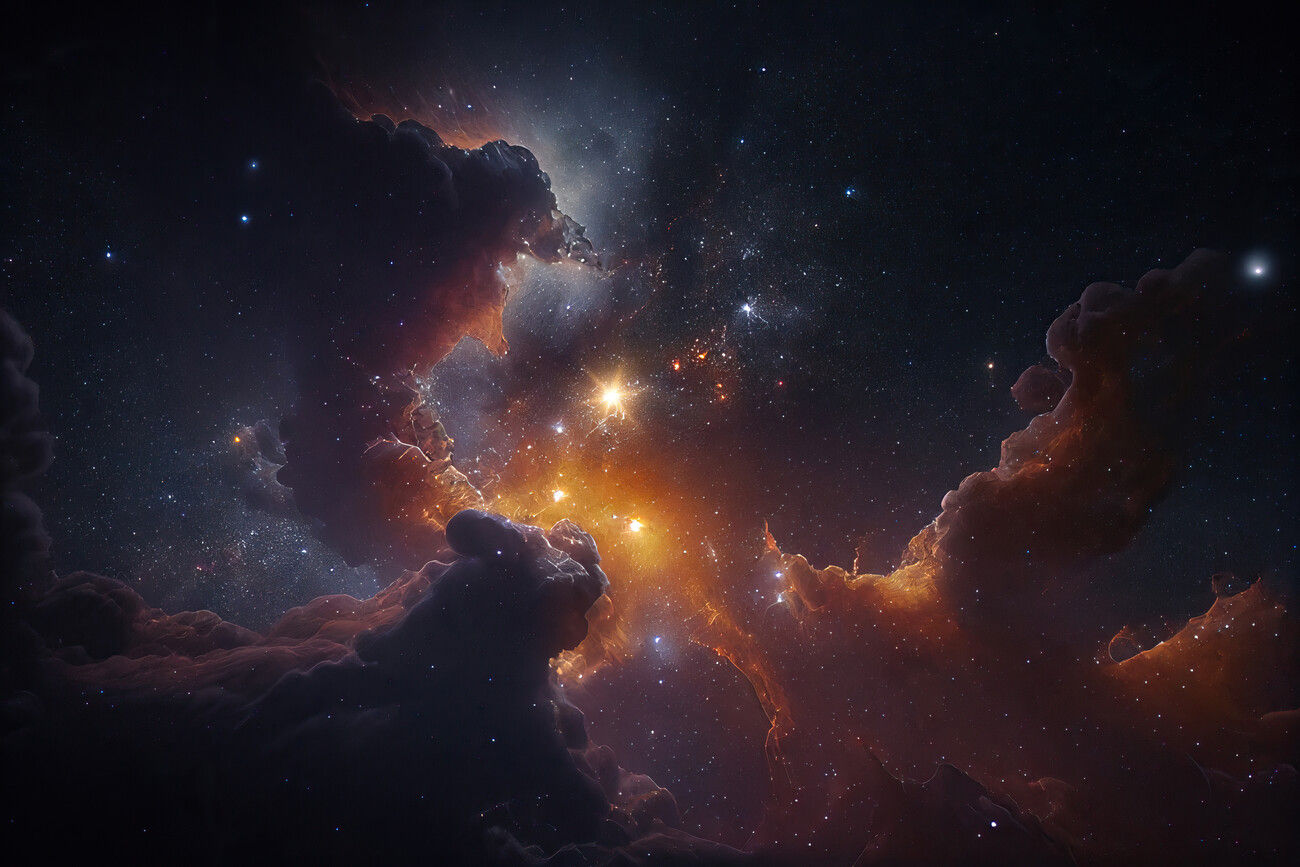 Wallpaper #indNJpMB-pgBXx606KH1250 Umelecka Ilustrace Nebula in Deep Space with Stars Posterscz