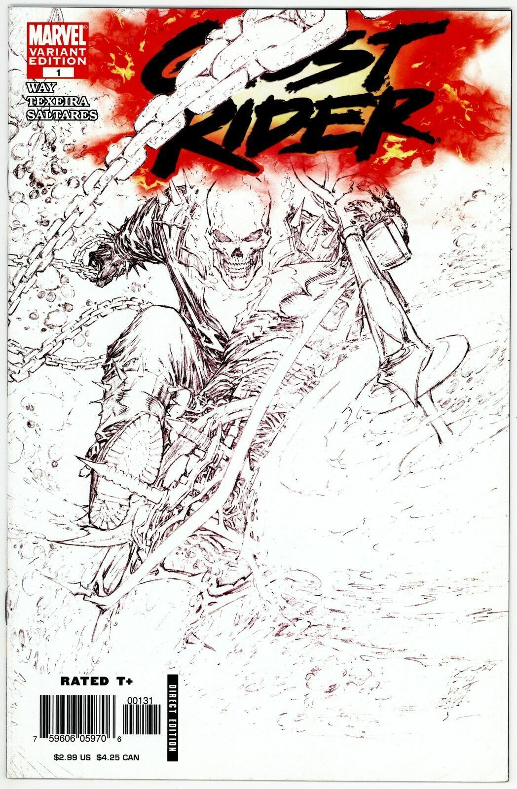 Wallpaper #8fQZOpMBKFX8bn3rGXdZ226 2006 Ghost Rider 1 Marc Silvestri 130 Variant Sketch Cover Comic