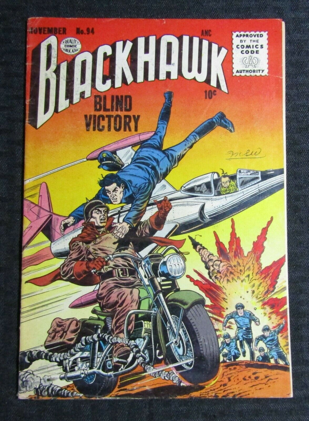 Wallpaper #vB0hLpMBlOZrFDOkktJf140 1955 Blackhawk 94 Vg 40 Web of the Black Widow DC Comics Comic