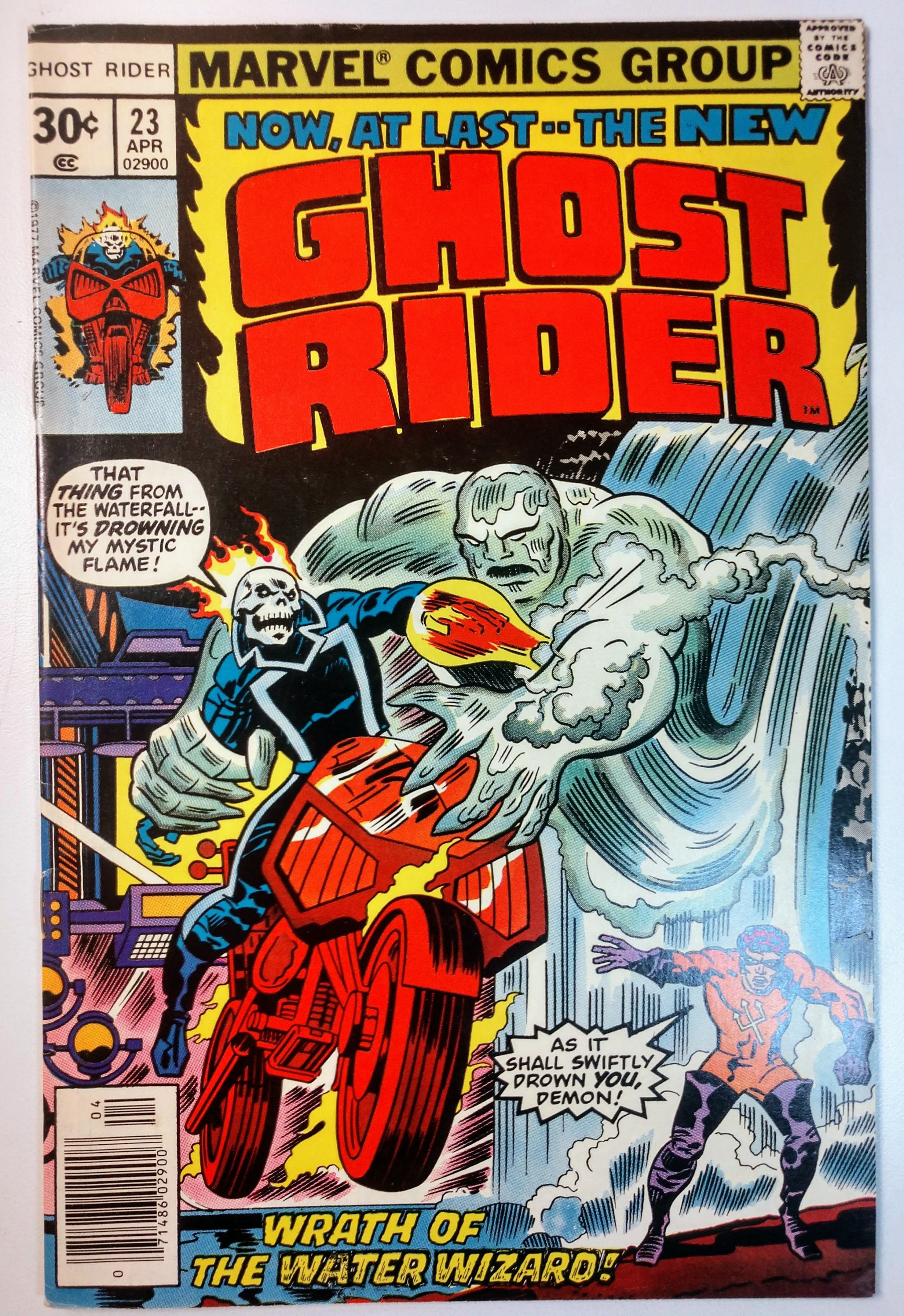 Wallpaper #8fQZOpMBKFX8bn3rGXdZ264 Ghost Rider 23 65 1977 1st App and Origin of Aqueduct Comic