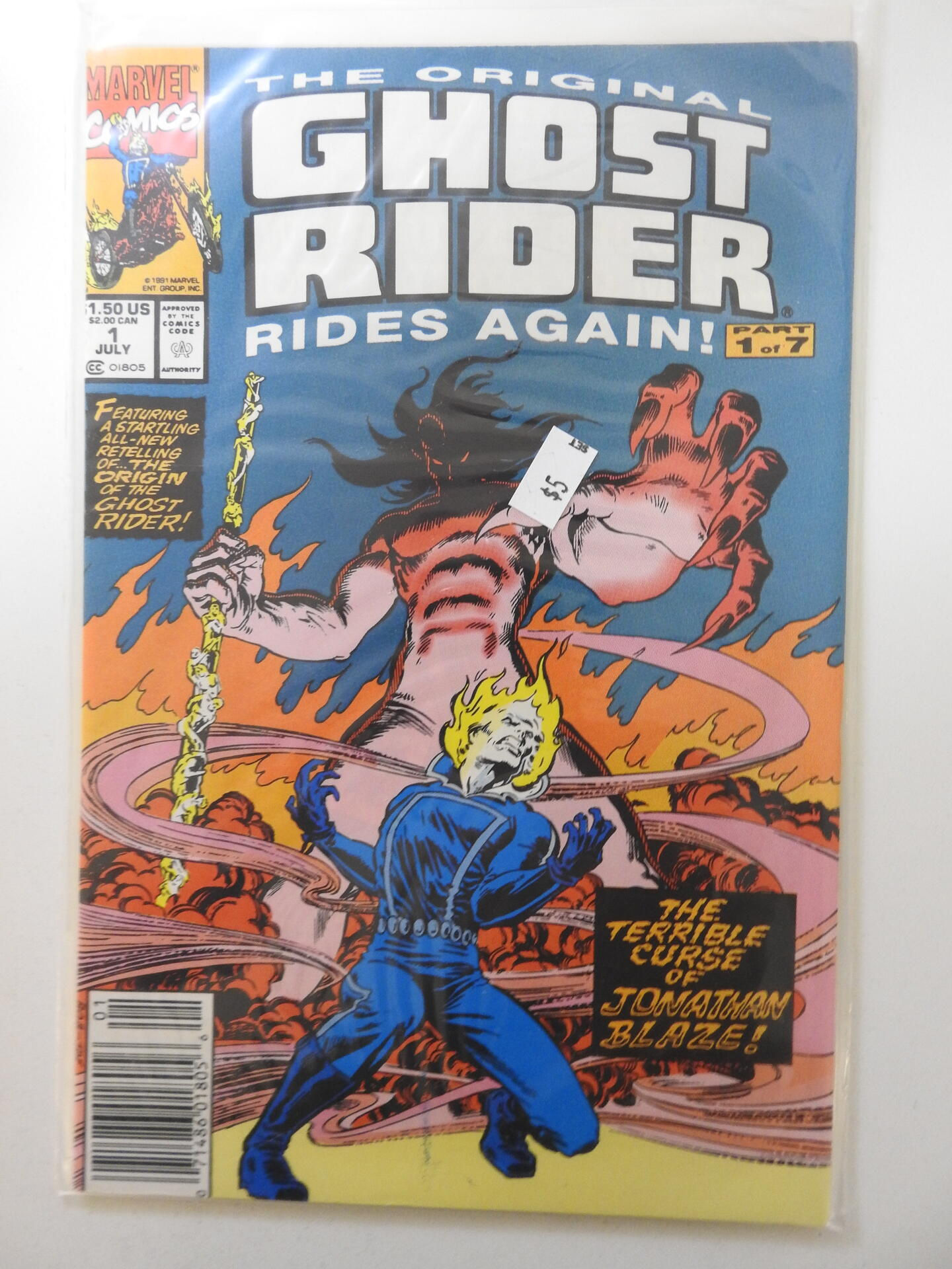 Wallpaper #8fQZOpMBKFX8bn3rGXdZ284 The Original Ghost Rider Rides Again 1 Newsstand Edition 1991