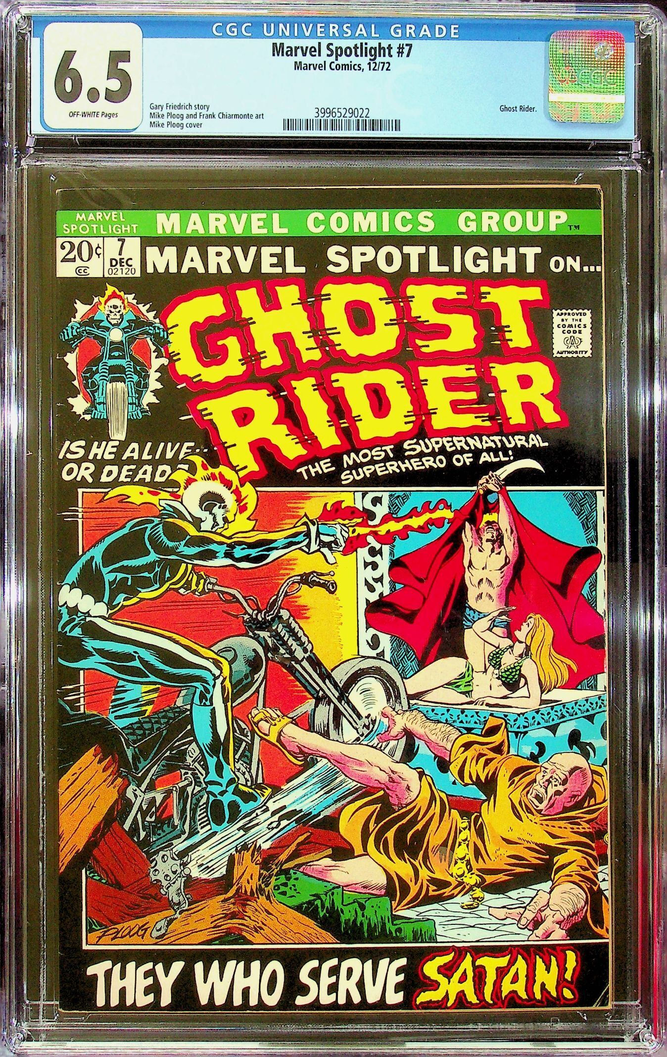 Wallpaper #8fQZOpMBKFX8bn3rGXdZ172 Marvel Spotlight on Ghost Rider 7 1972 Cgc 65 Cert 3996529022