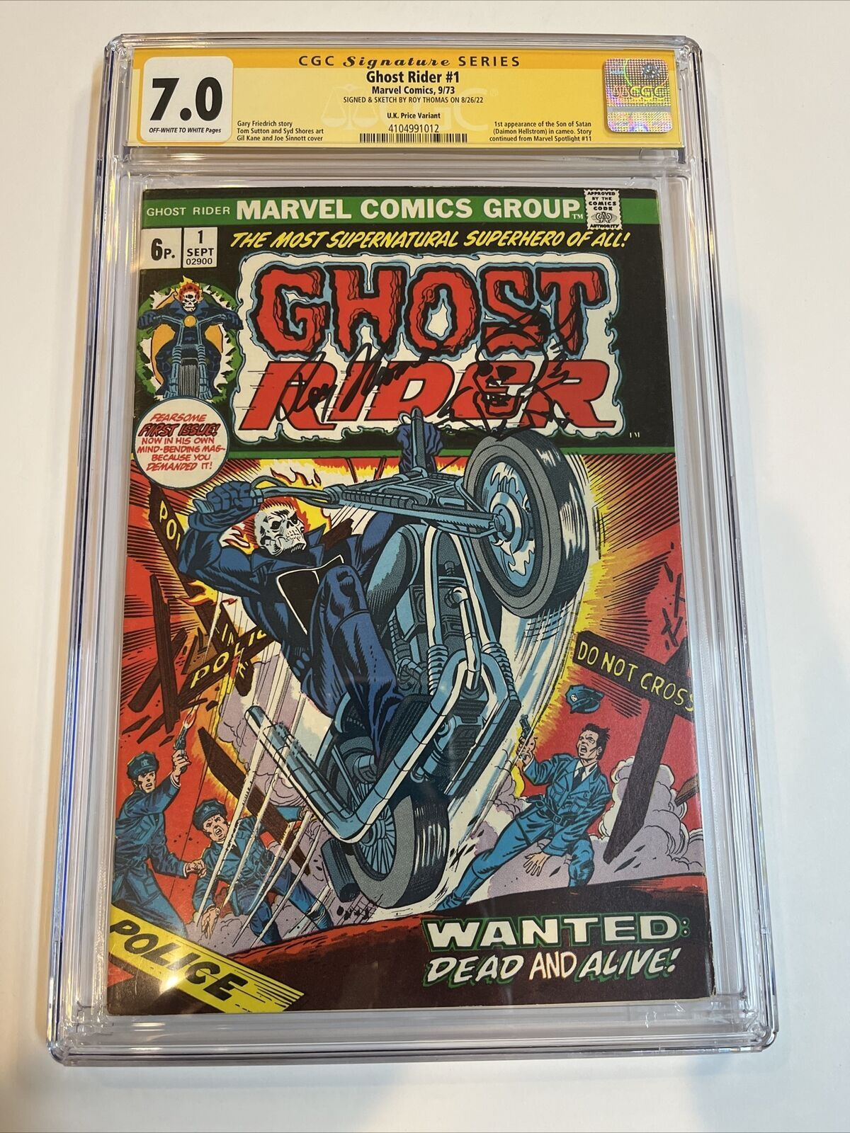 Wallpaper #8fQZOpMBKFX8bn3rGXdZ353 Ghost Rider 1973 1 Cgc 70 Ss Signed Sketch Ghost Rider Roy