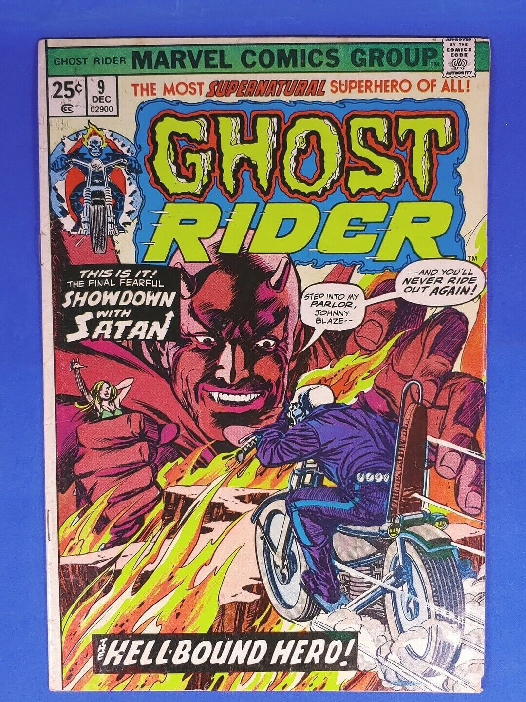 Wallpaper #4_QTOpMBKFX8bn3r23cf173 Ghost Rider 9 Fn Marvel Comics C10a Comic Books Bronze Age