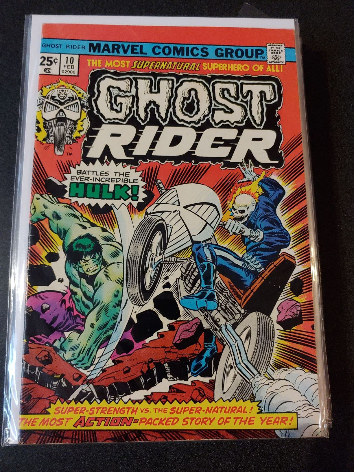 Wallpaper #UmfnApMBSpphPi3-dbEP270 Ghost Rider 10 vs the Hulk Vf Comic Books Bronze Age Hipcomic