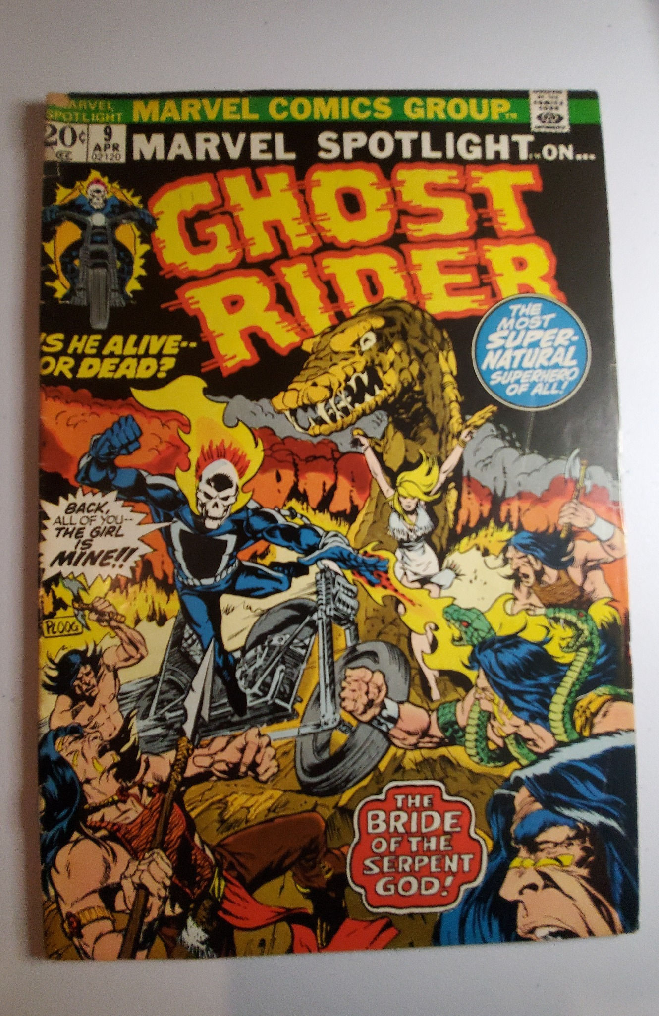 Wallpaper #g_TPOpMBKFX8bn3rq3n_380 Marvel Spotlight 9 1973 Gvg Early Ghost Rider Comic Books