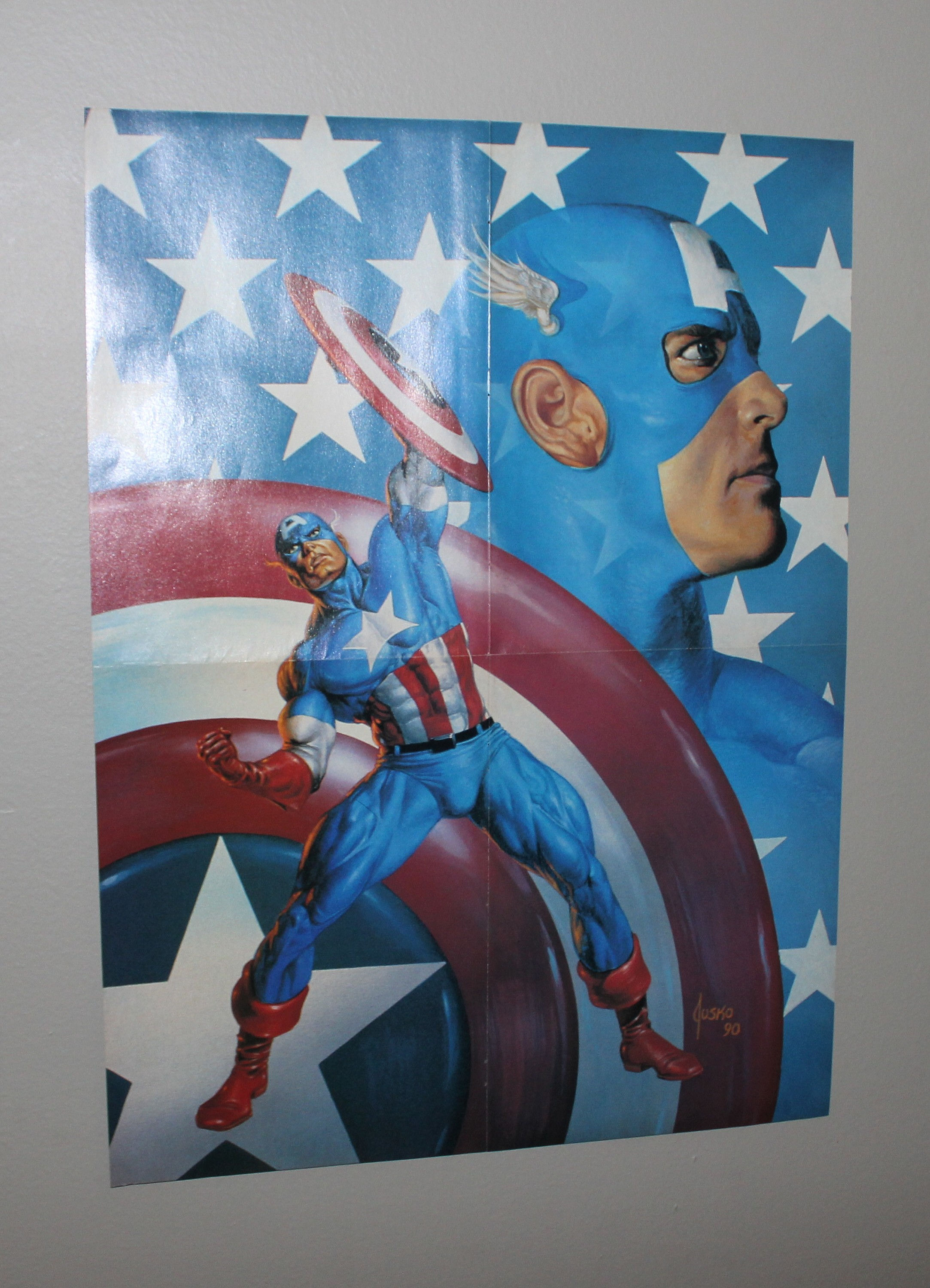 Wallpaper #YzGbNZMB5zzyi_yY51do2 Captain America Pin Up Poster Joe Jusko Comics Scence Magazine